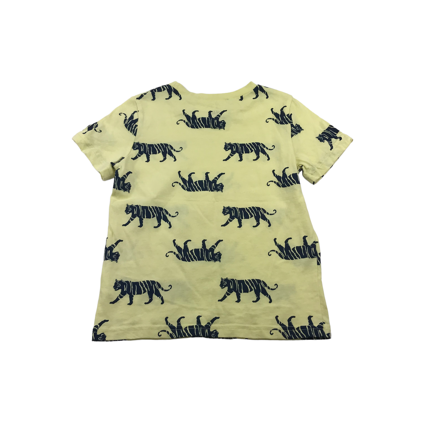 H&M Yellow Tigers Short Sleeve T-shirt Age 5