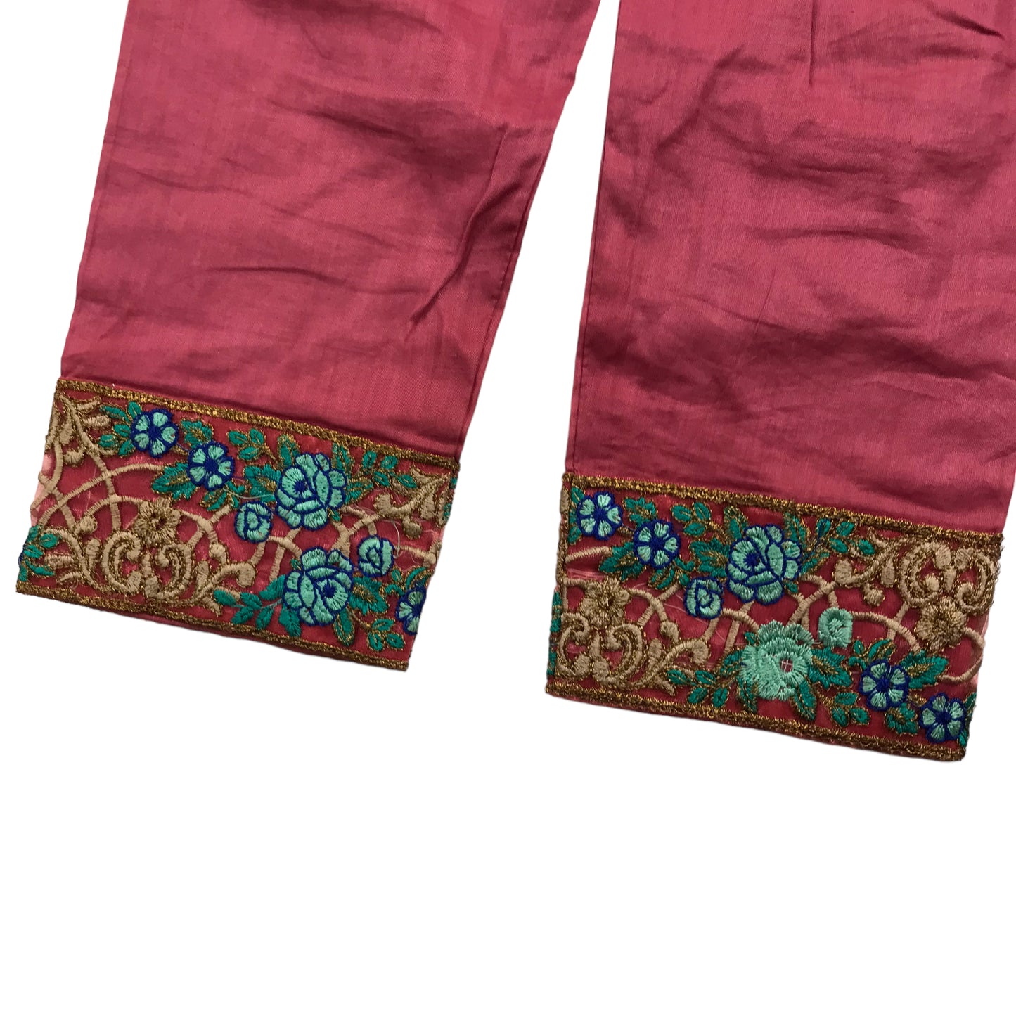 Pink Embroidery and Pattern Print Tunic Dress and Trousers Age 4