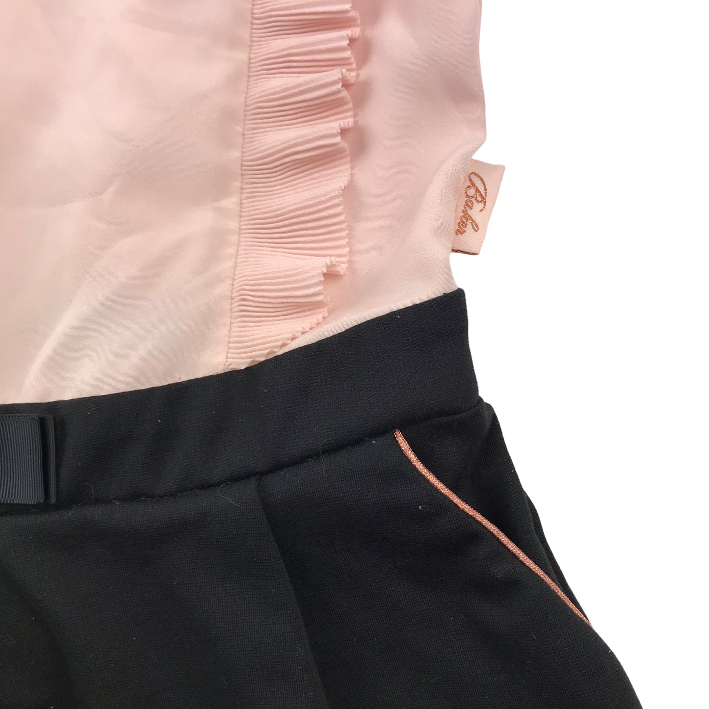 Ted Baker Light Pink and Black Playsuit Age 7