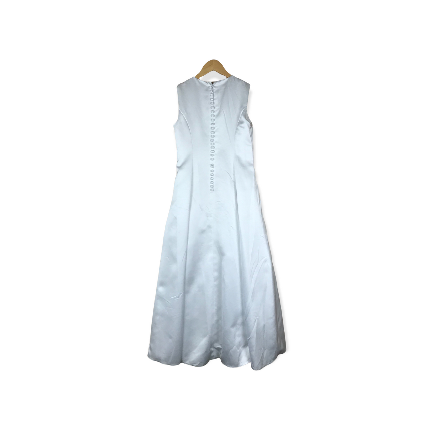 Little People White Embroidery Detailed Formal Dress Age 10