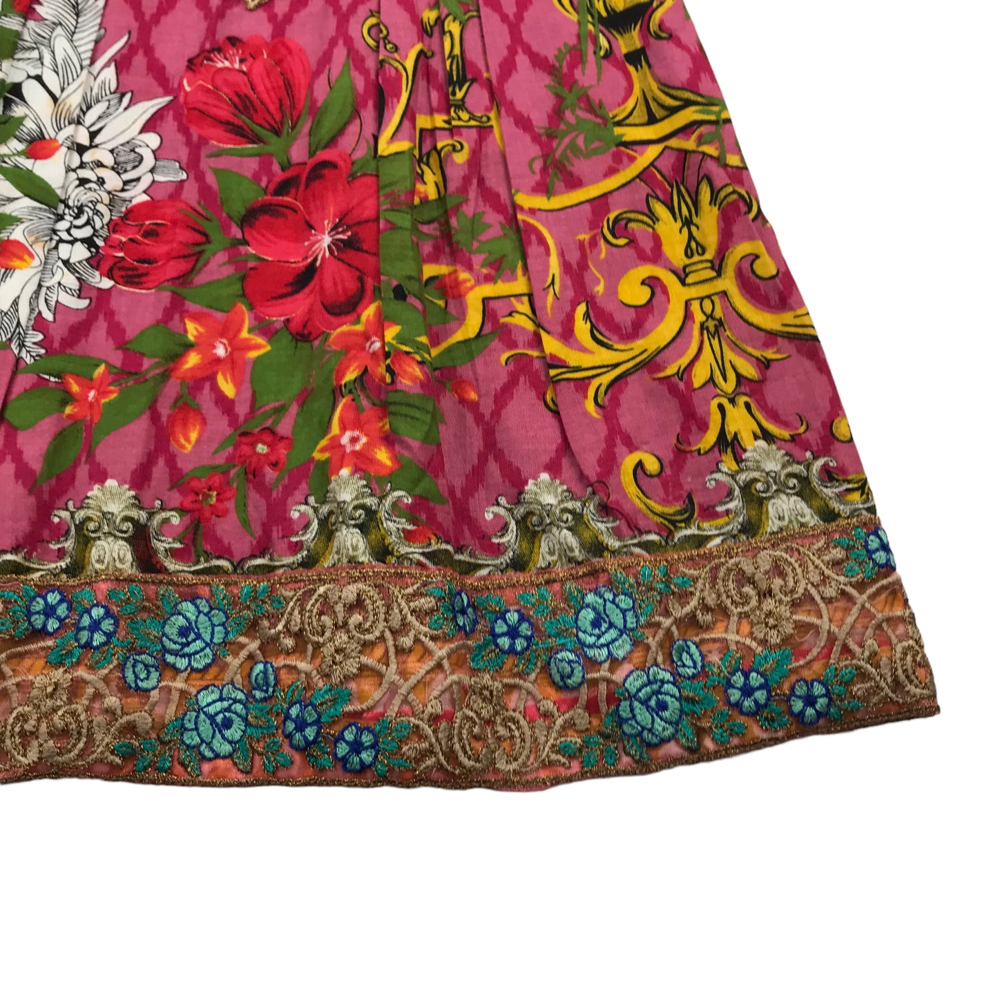 Pink Embroidery and Pattern Print Tunic Dress and Trousers Age 4