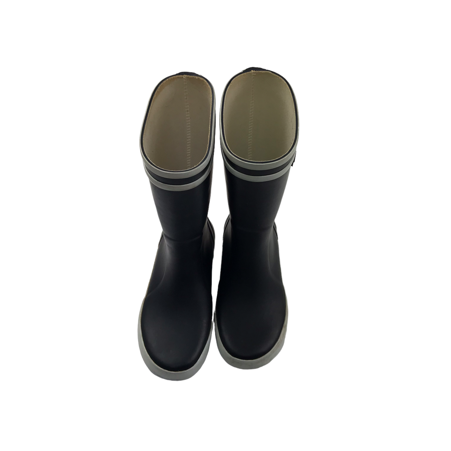 Aigle Lolly Pop Black Wellies Shoe Size 11.5 junior