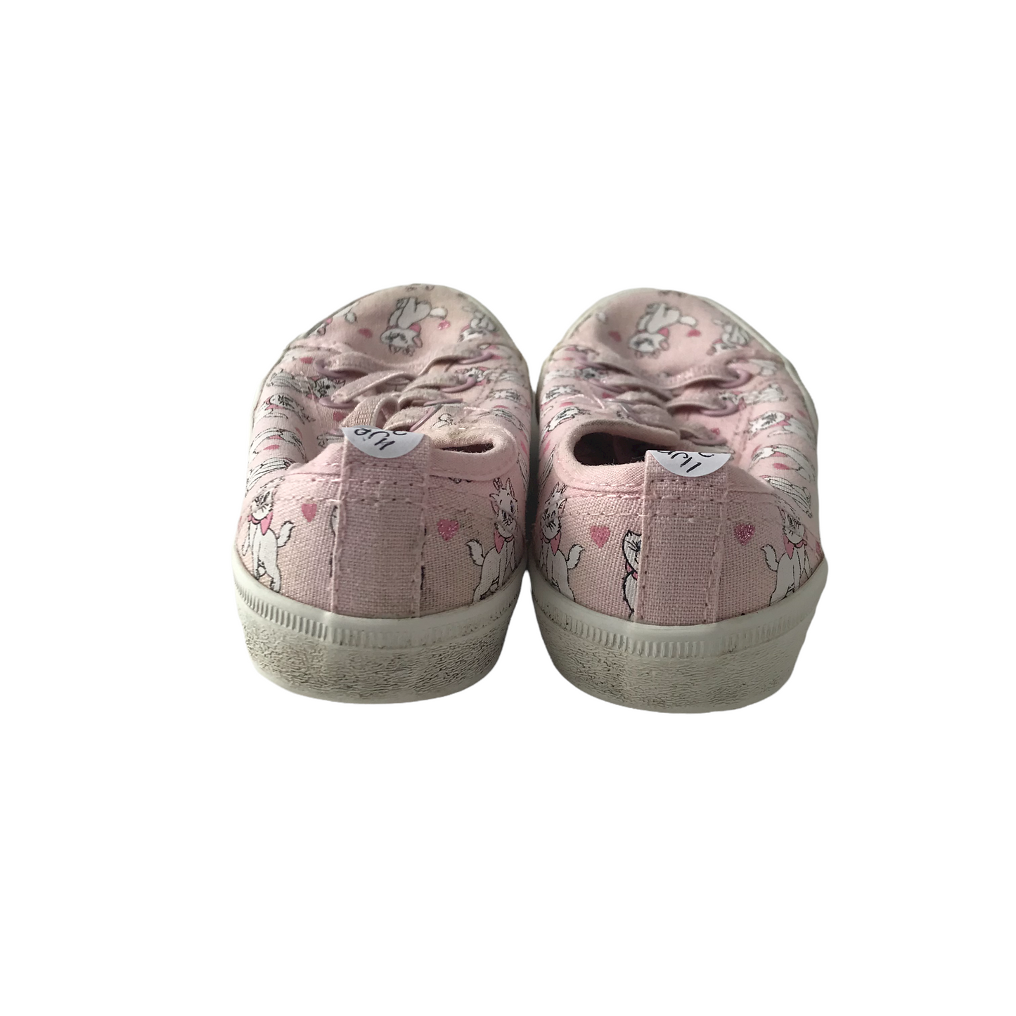 Disney Aristo Cats Light Pink Canvas Trainers Shoe Size 11 (jr)