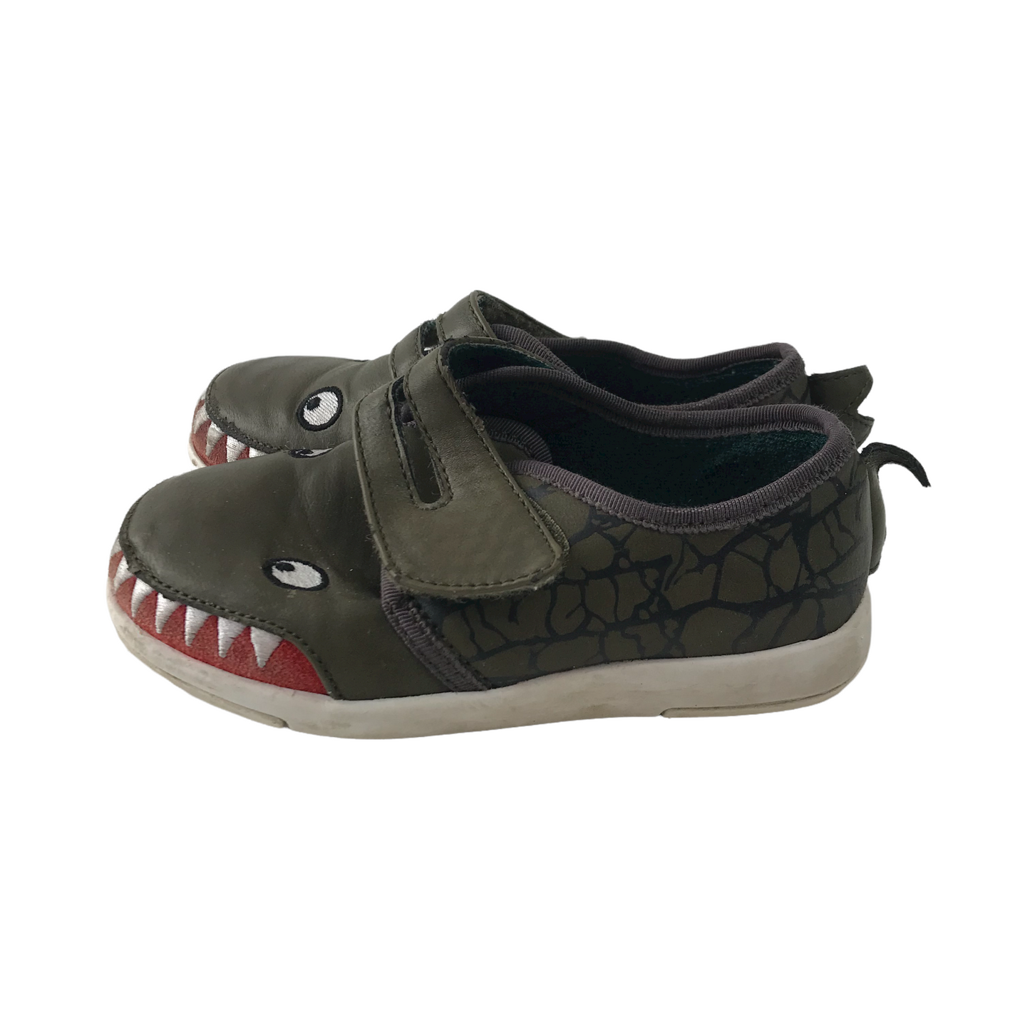 EMU Australia Khaki Green Crocodile Trainers Shoe Size 10 (jr)