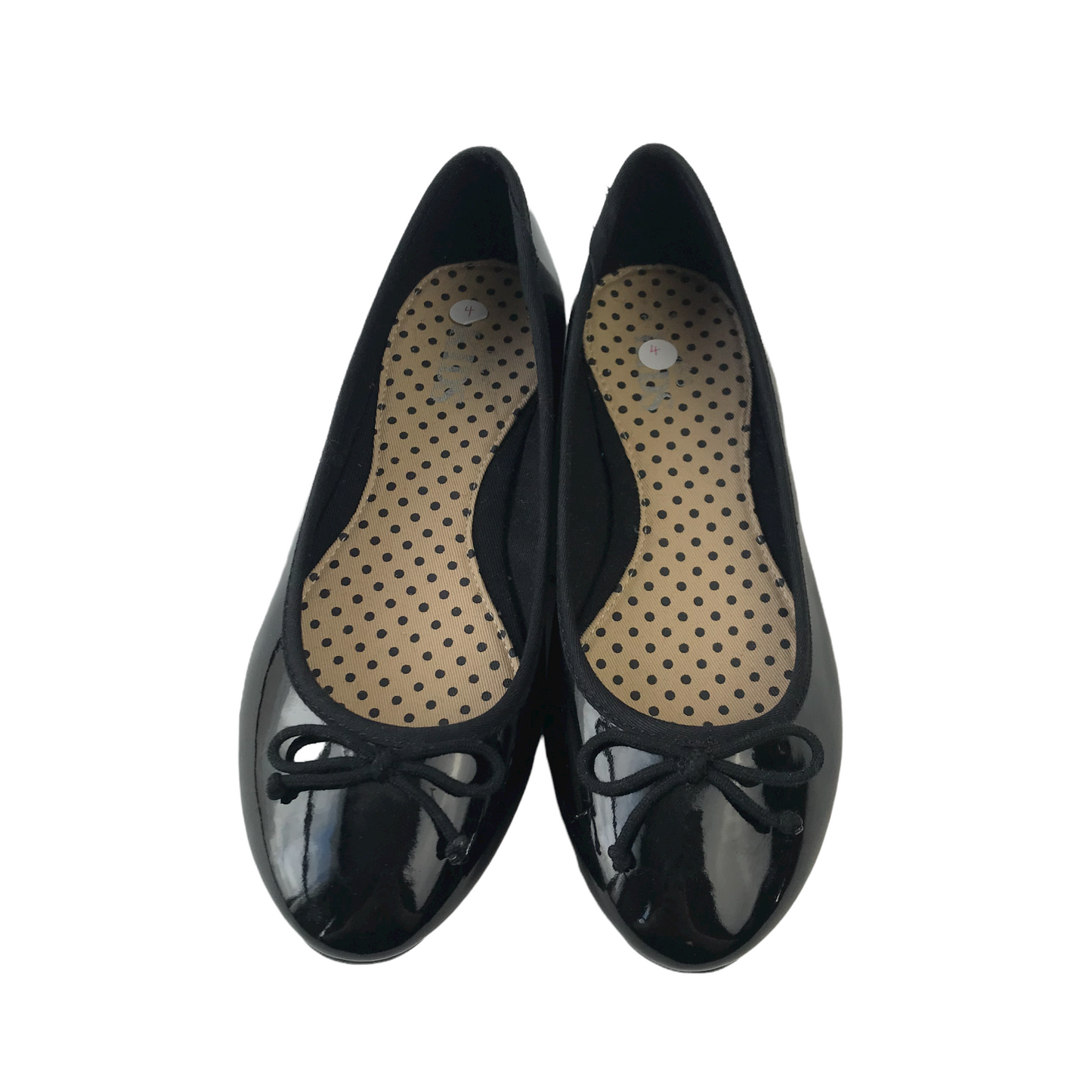 M&S Black Ballerina Shoes Shoe Size 4