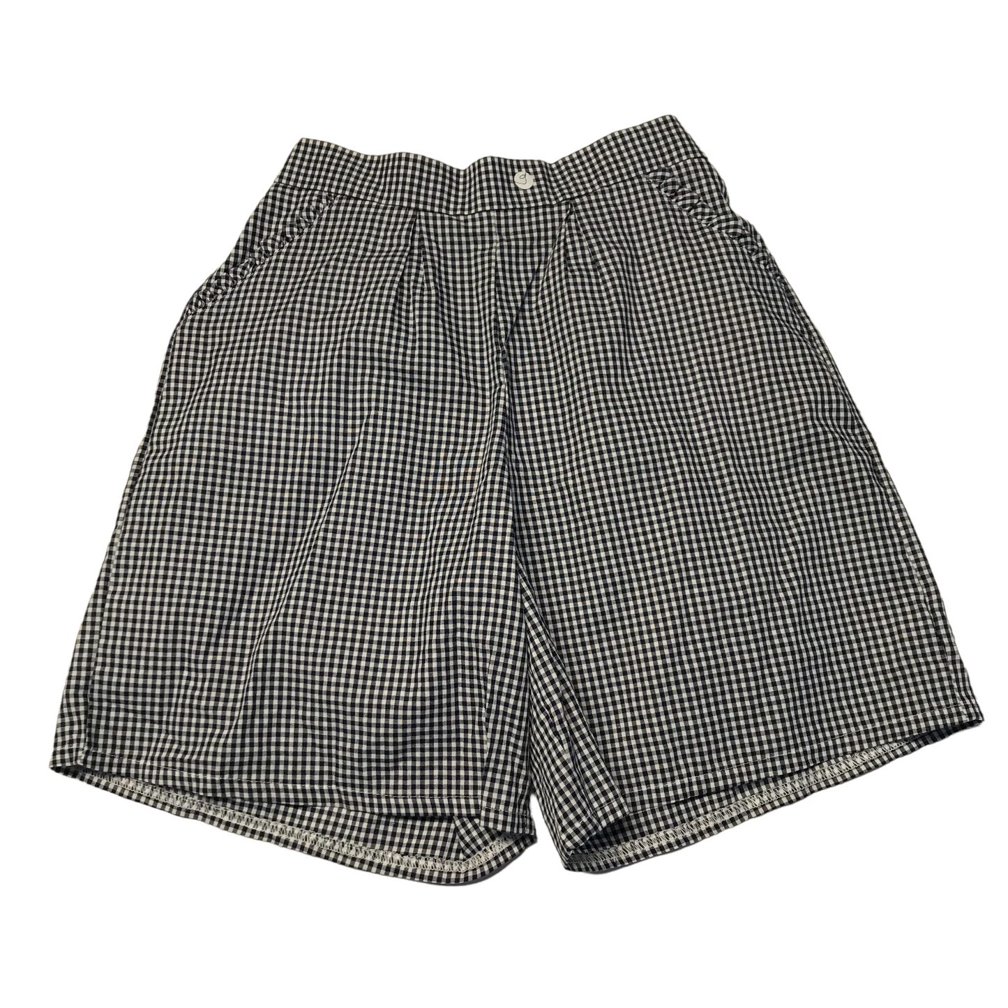 George Girls Navy Blue School Gingham Shorts Age 9