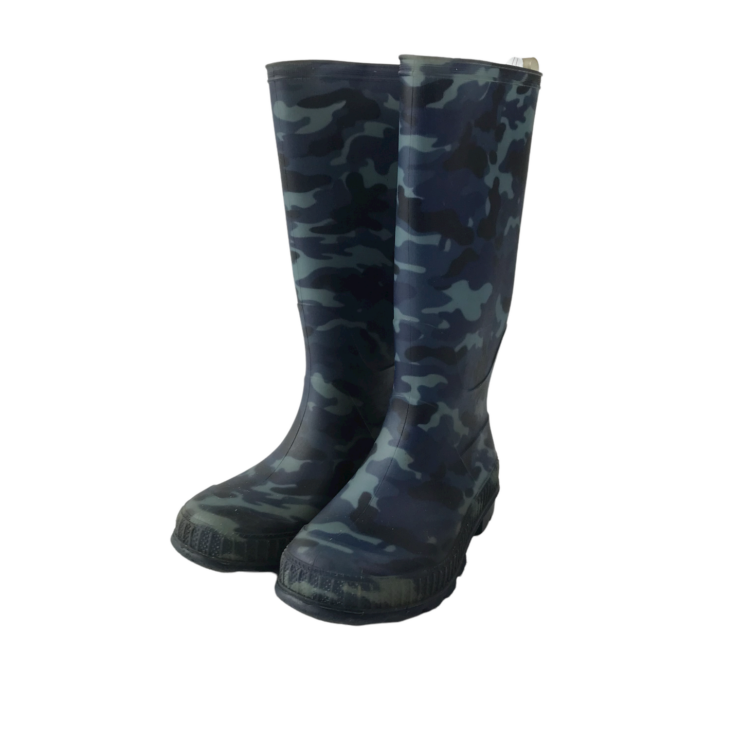 F&F Blue and Navy Camo Wellies Shoe Size 11 (jr)