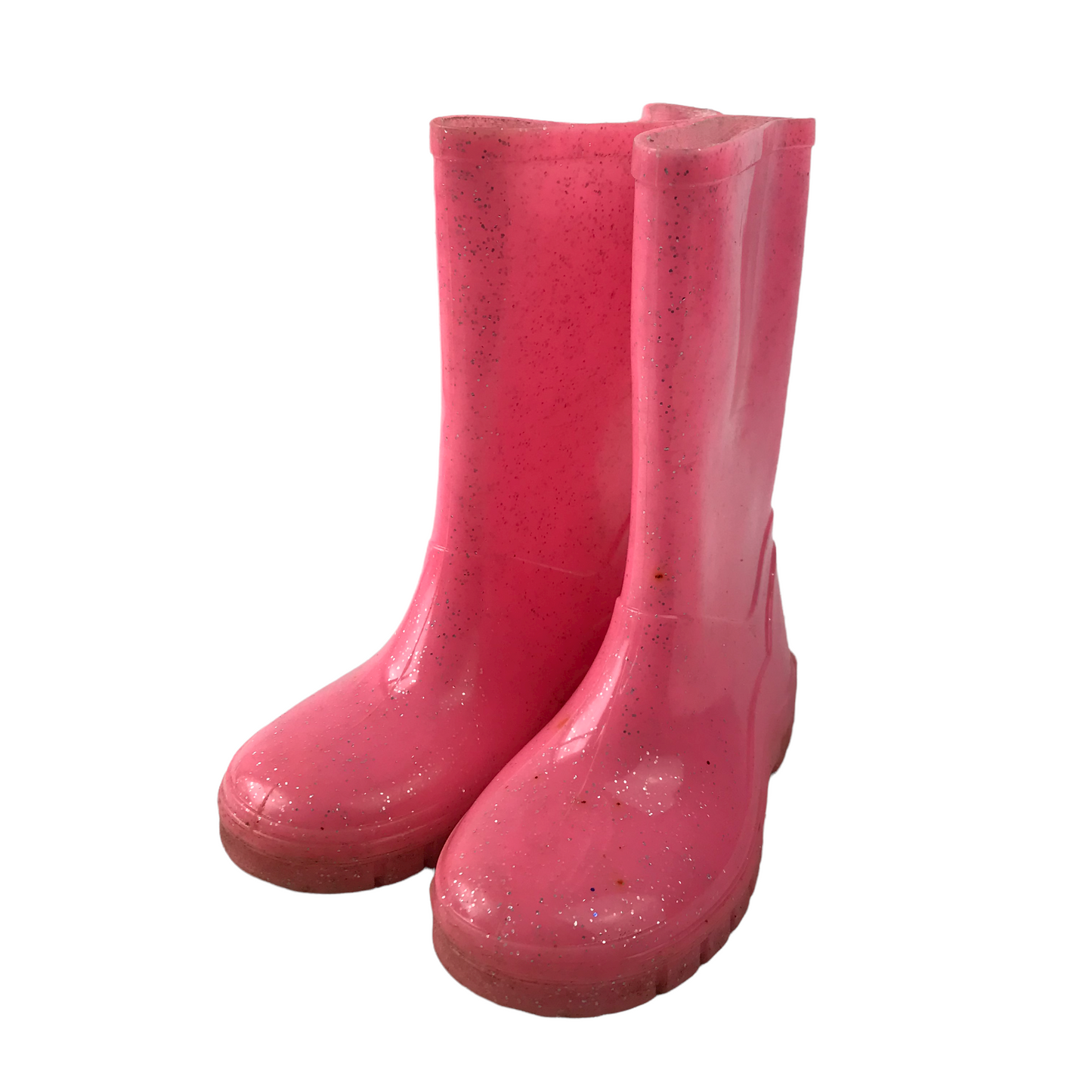 Bright Pink Sparkly Wellies Shoe Size 11 (jr)