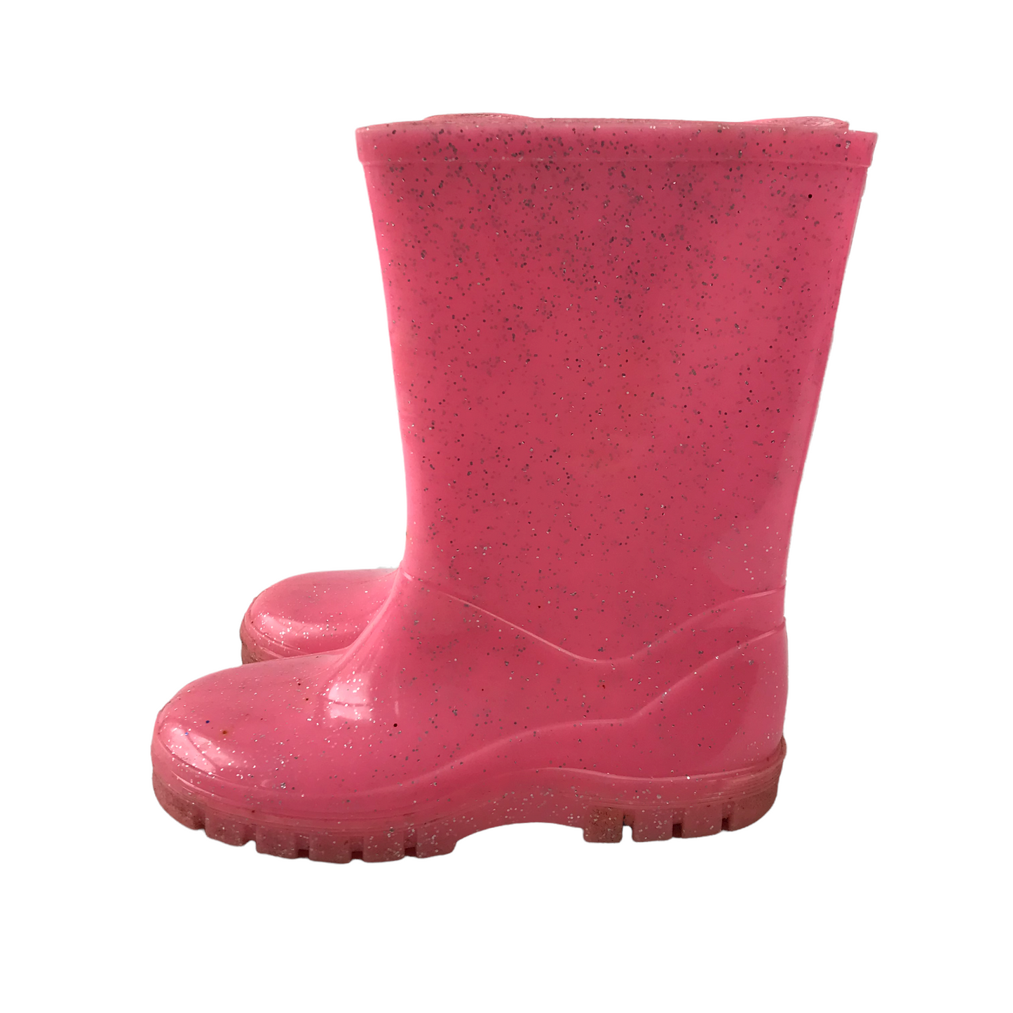 Bright Pink Sparkly Wellies Shoe Size 11 (jr)