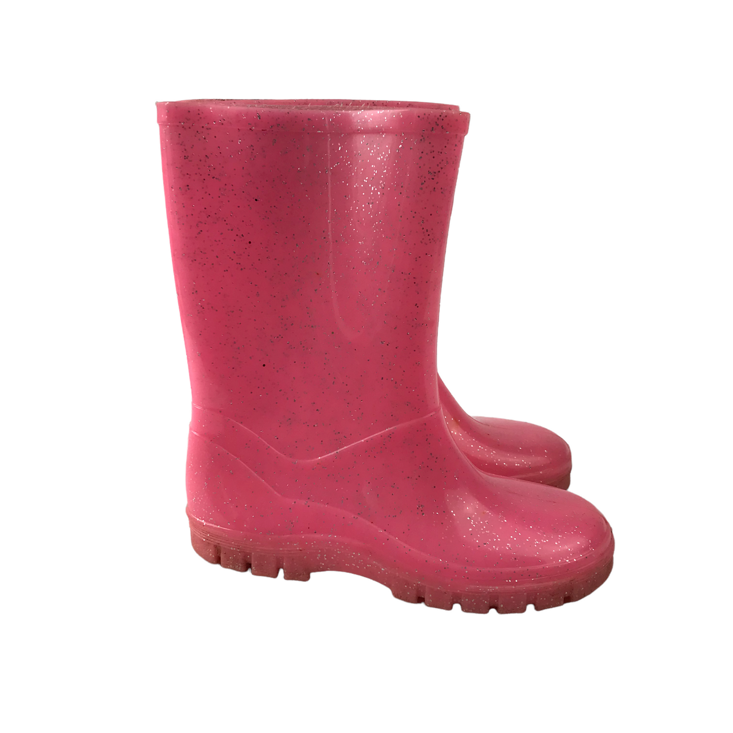 Bright Pink Sparkly Wellies Shoe Size 11 (jr)