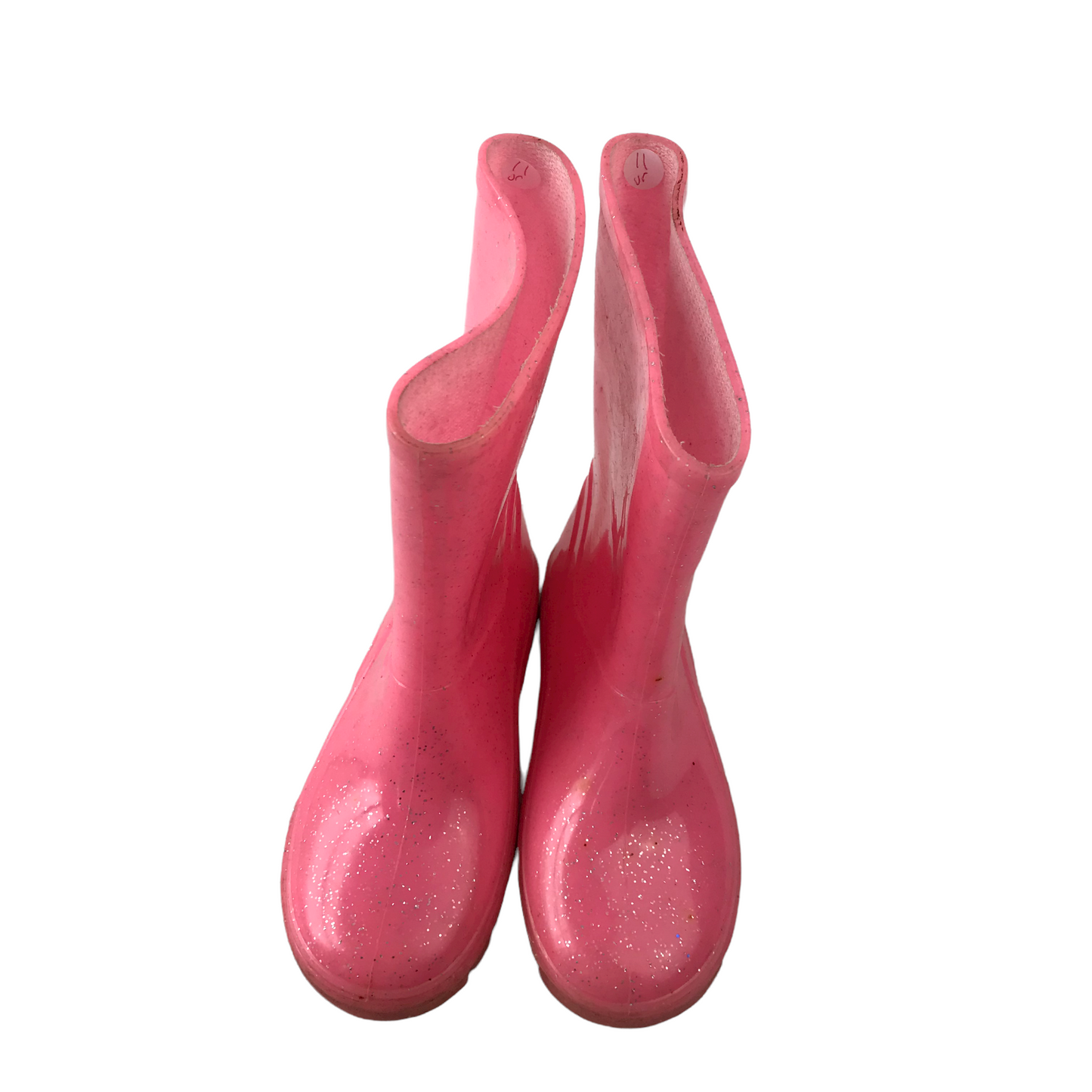Bright Pink Sparkly Wellies Shoe Size 11 (jr)