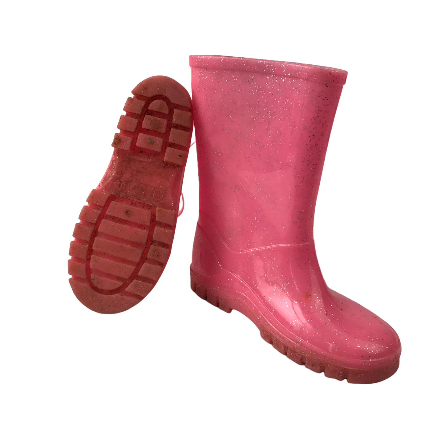 Bright Pink Sparkly Wellies Shoe Size 11 (jr)