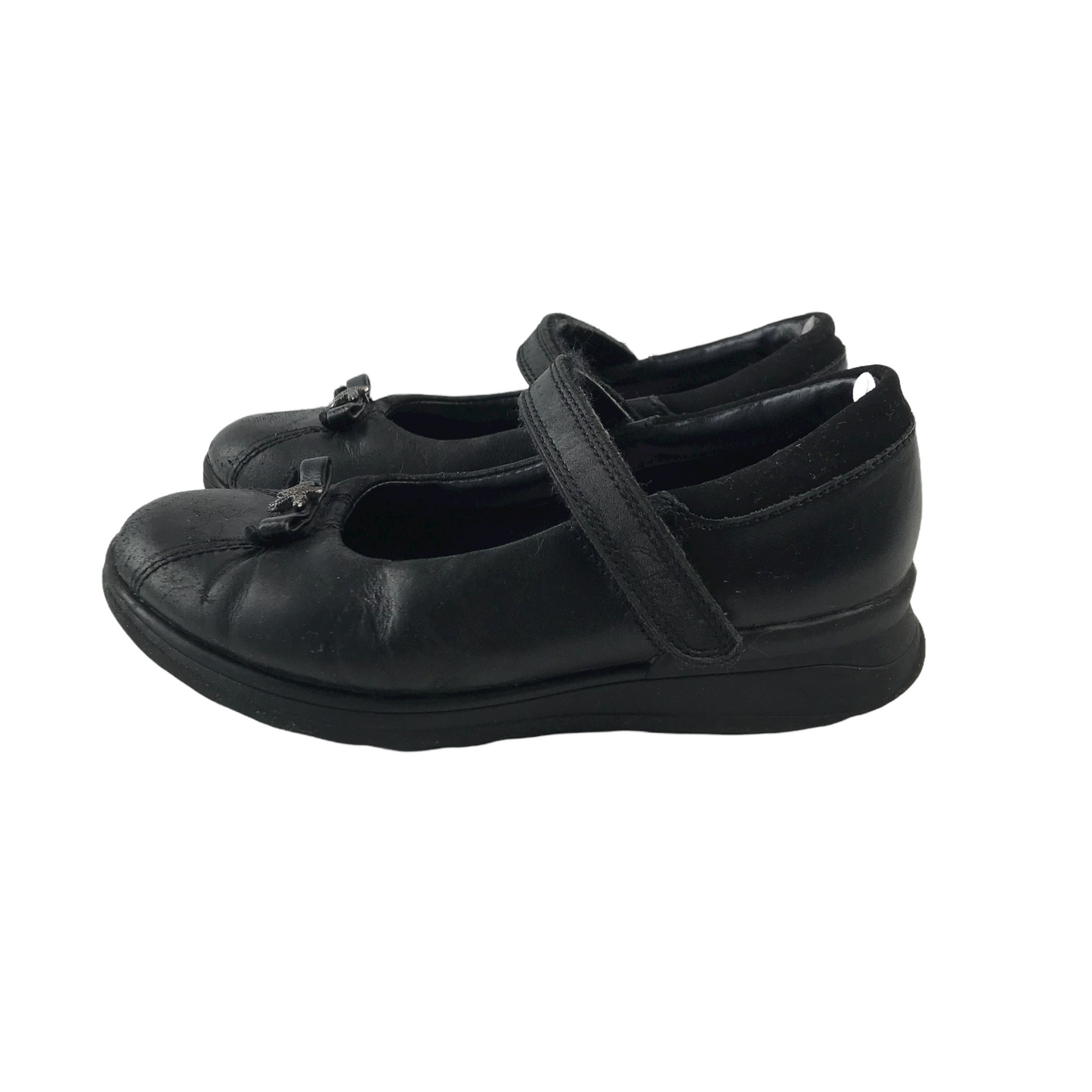 Clarks Black School Pumps with Starfish Bow Shoe Size 10.5G (jr)