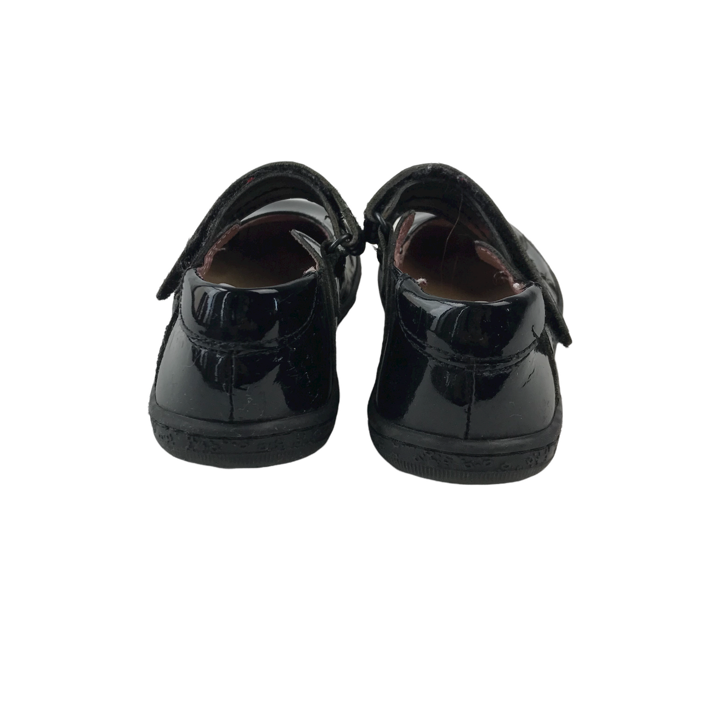 Petasil Black School Pumps With Single Strap and Stars Shoe Size 9 (jr)