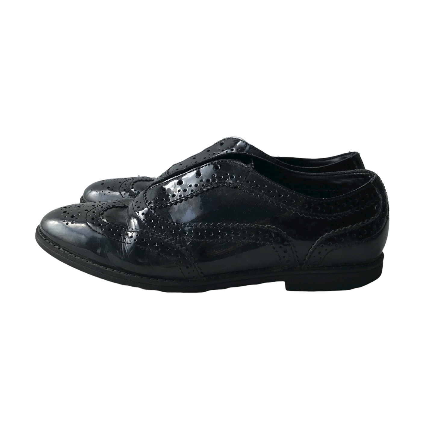 Preloved second hand Clarks Black Brogue Shoes Shoe Size 5
