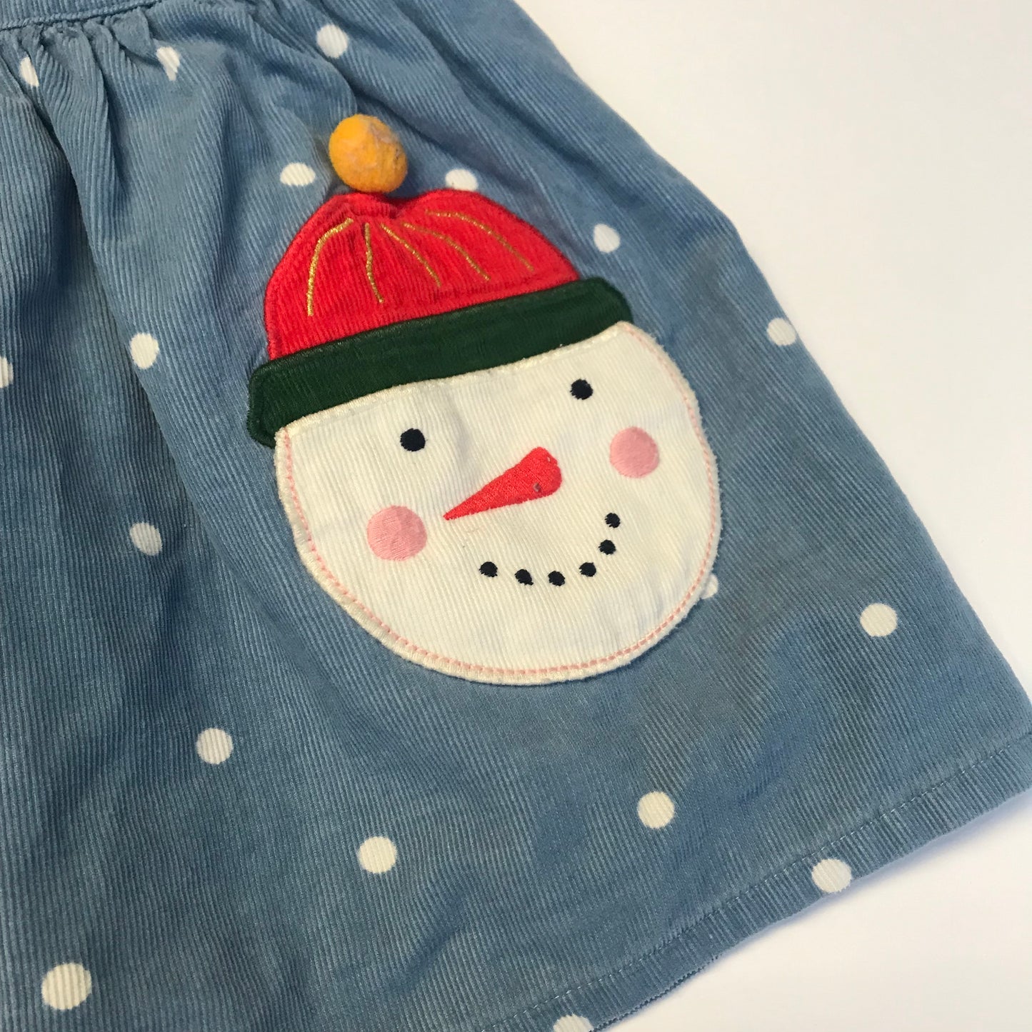 Light Blue Snowman Skirt Age 5-6