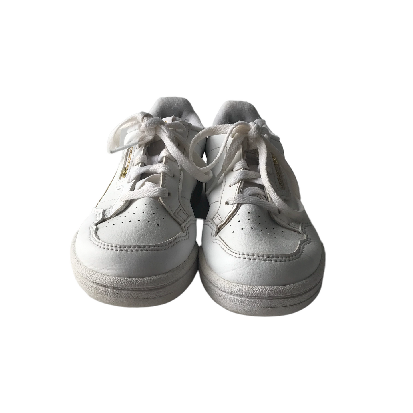 Adidas White and Gold detailed Trainers Size UK 12K junior