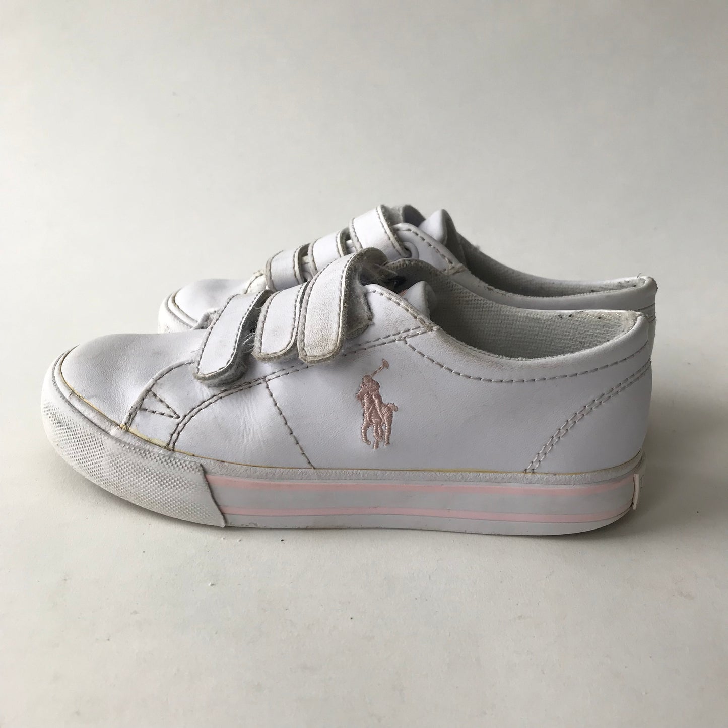 Ralph Lauren White Velcro Trainers Shoe Size 11 (jr)