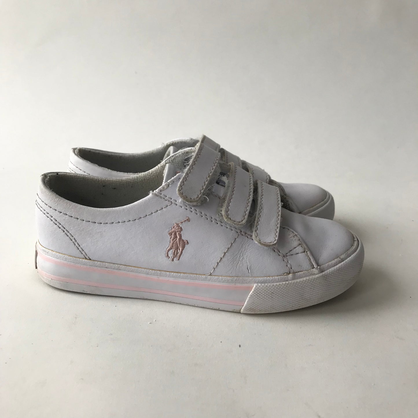 Ralph Lauren White Velcro Trainers Shoe Size 11 (jr)