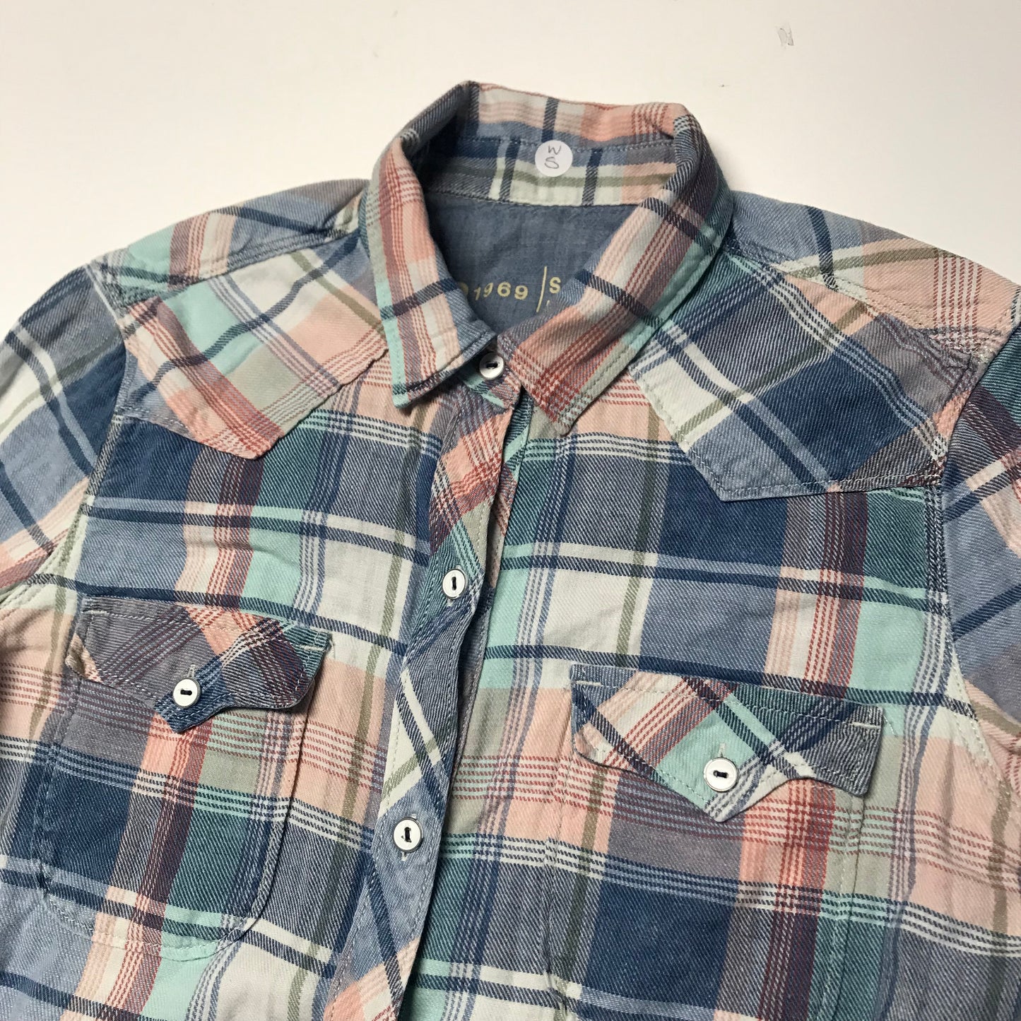 GAP Light Pastel Checked Shirt Women's Age 12