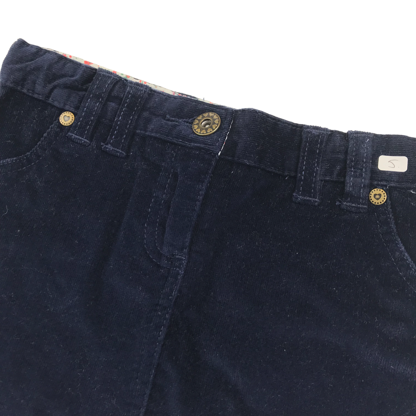 John Lewis Navy Blue Corduroy Mini Skirt Age 5
