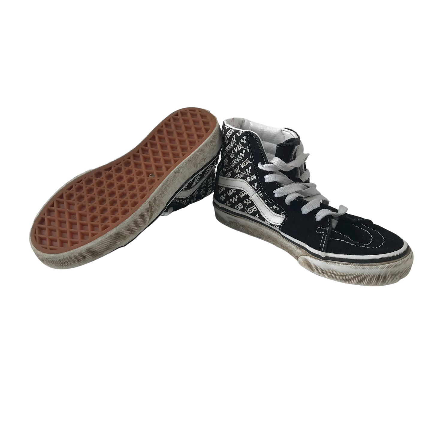 Vans size UK 1 black high top trainers