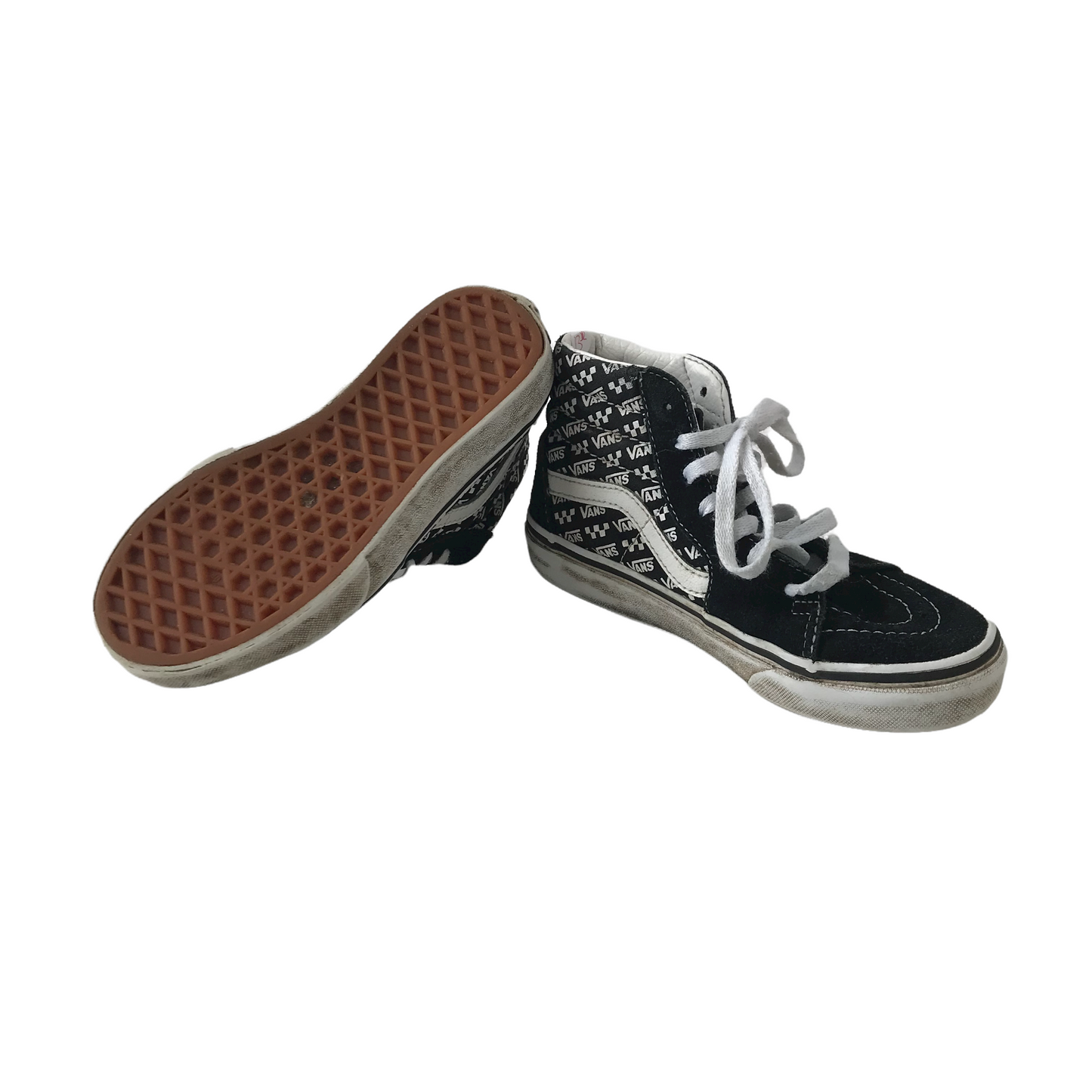 Vans size UK 13 (jr) black high top trainers