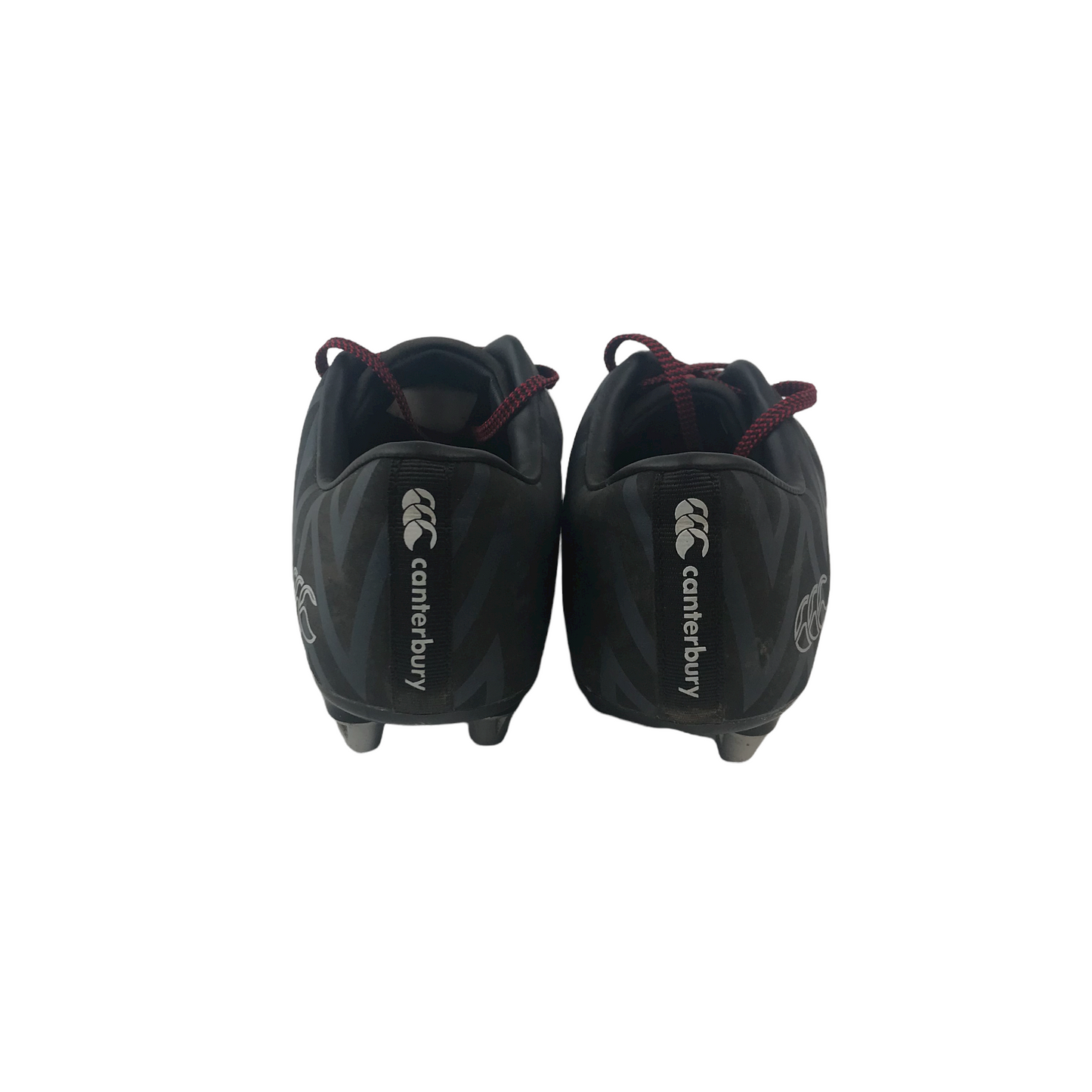 Canterbury Black Grey and Red Rugby Boots Shoe Size 3