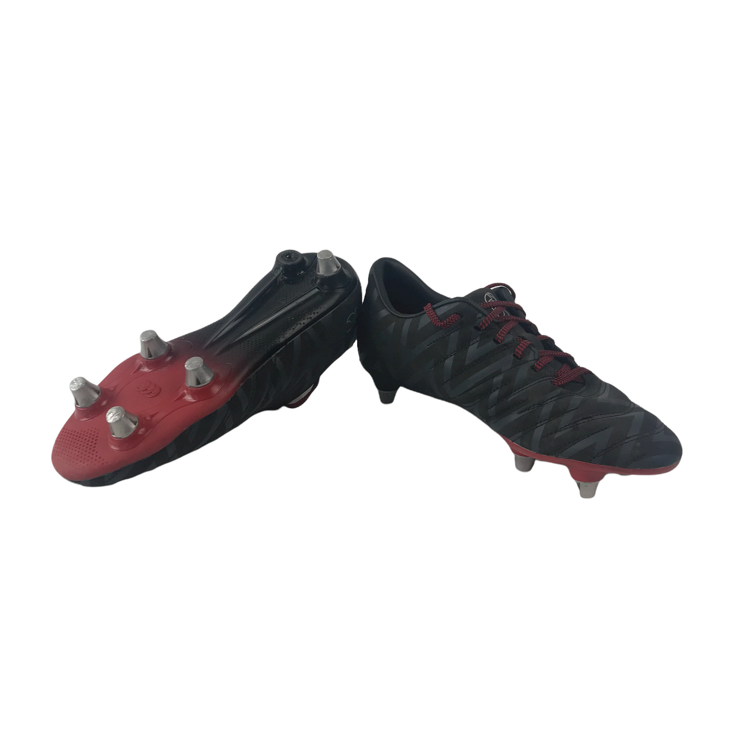 Canterbury Black Grey and Red Rugby Boots Shoe Size 3