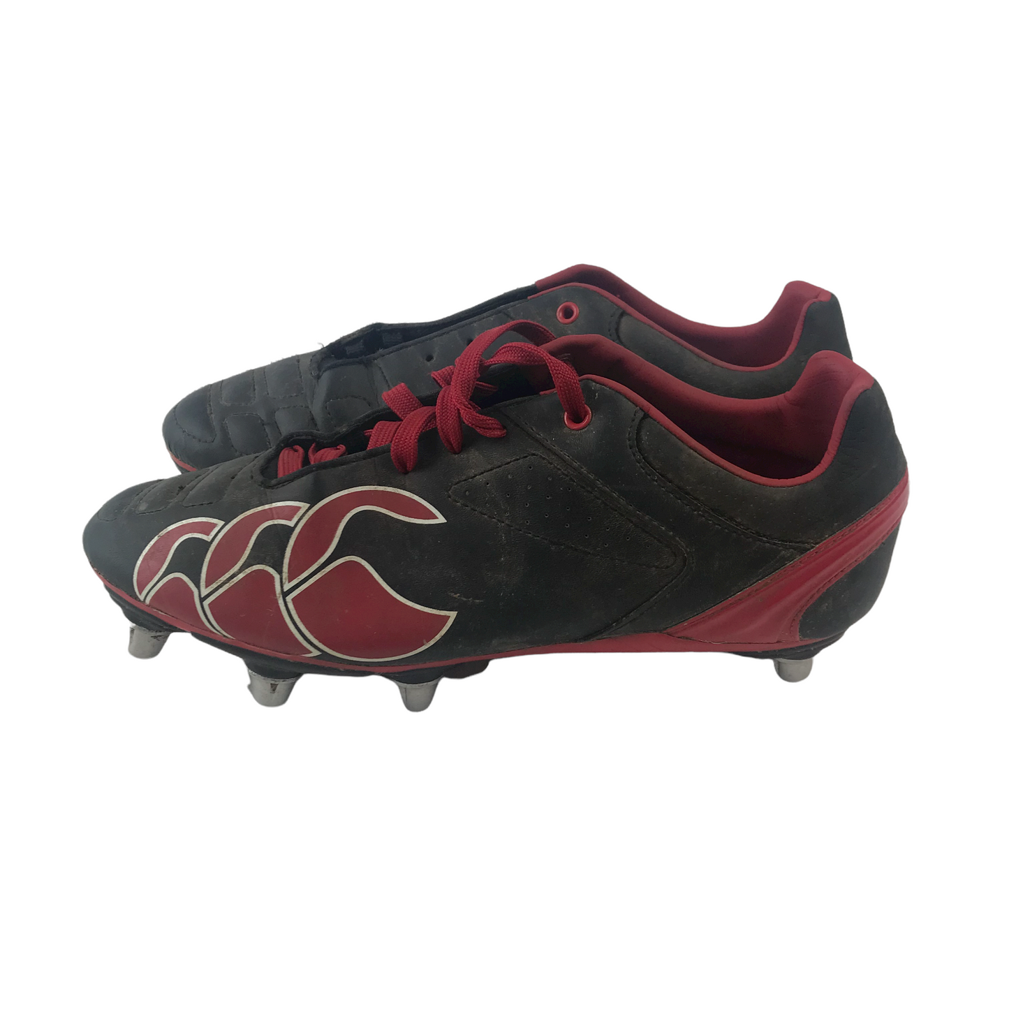 Canterbury Black and Red Rugby Boots Shoe Size 8