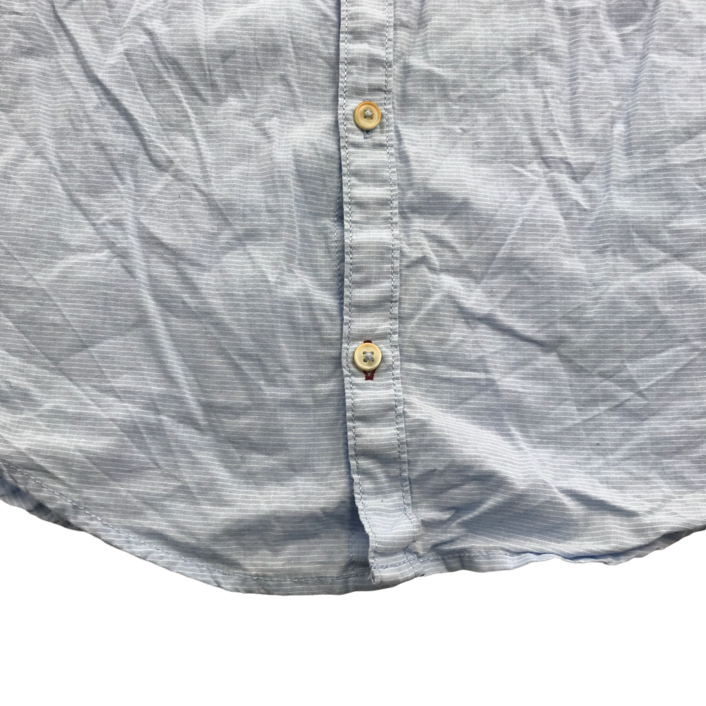 Zara Light Blue and White Stripy Short Sleeve Shirt Age 5