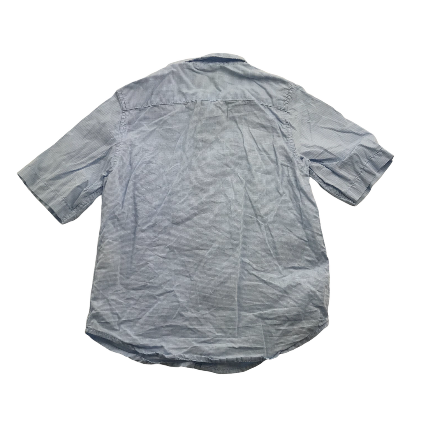 Zara Light Blue and White Stripy Short Sleeve Shirt Age 5