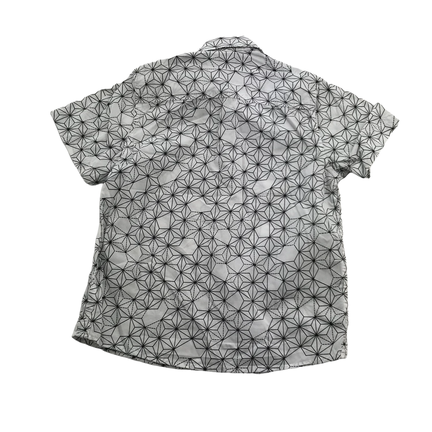 Next White and Black Pattern Short Sleeve Shirt Age 6