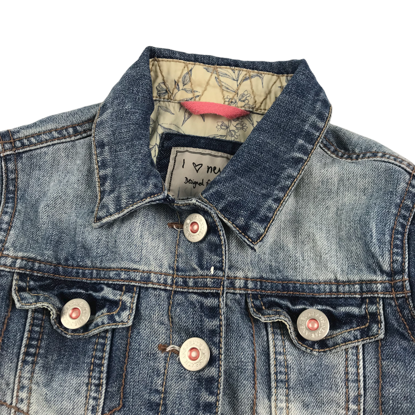 Next Faded Detailing Denim Jacket Age 5