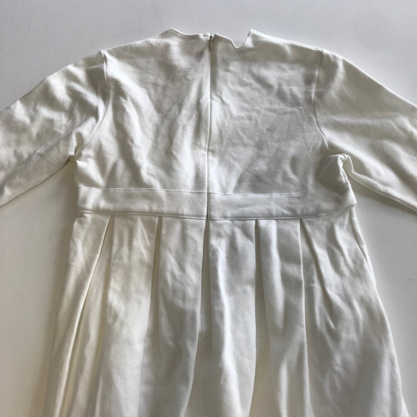 White Jersey Dress Bow Detail Age 12