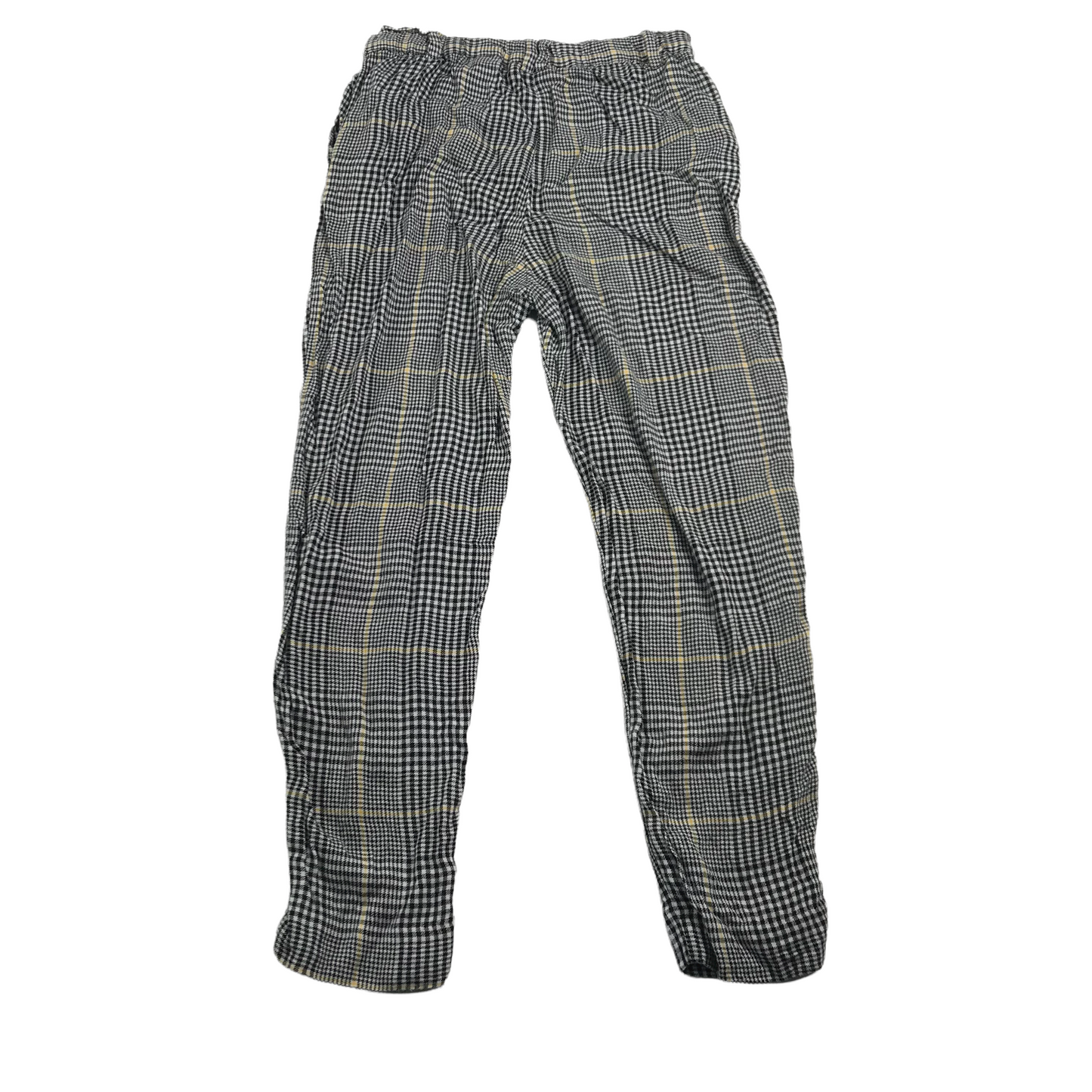 H&M Black and White Checked Summer Trousers Age 9
