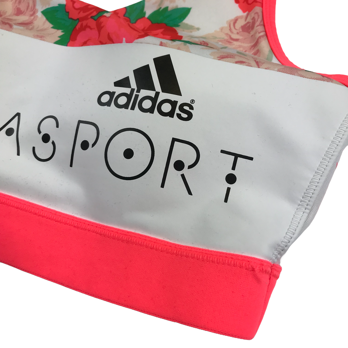 Adidas Stella Sport Neon and White Sports Crop Top Women's Size XS
