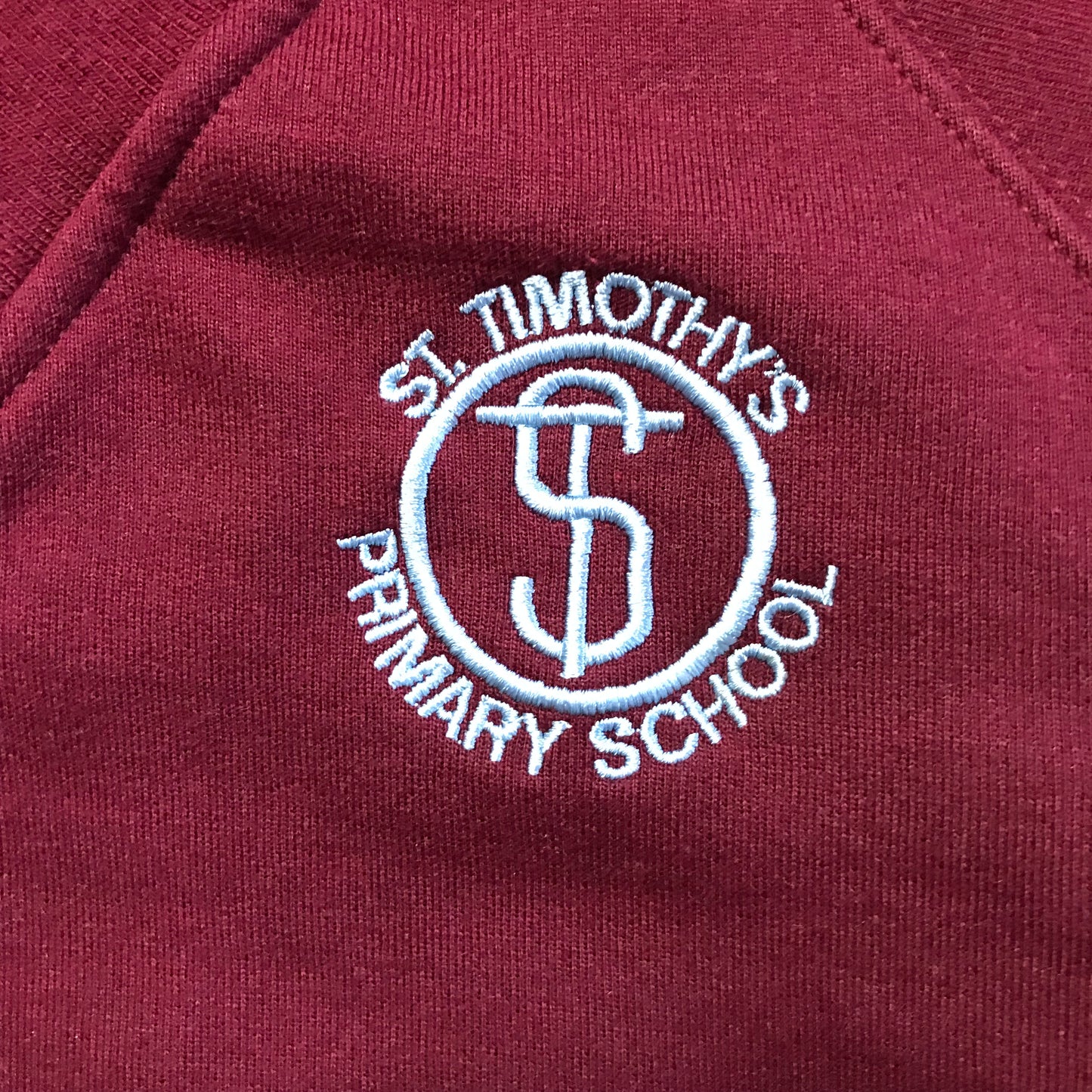 *St Timothys Primary Burgundy V-neck Sweatshirt
