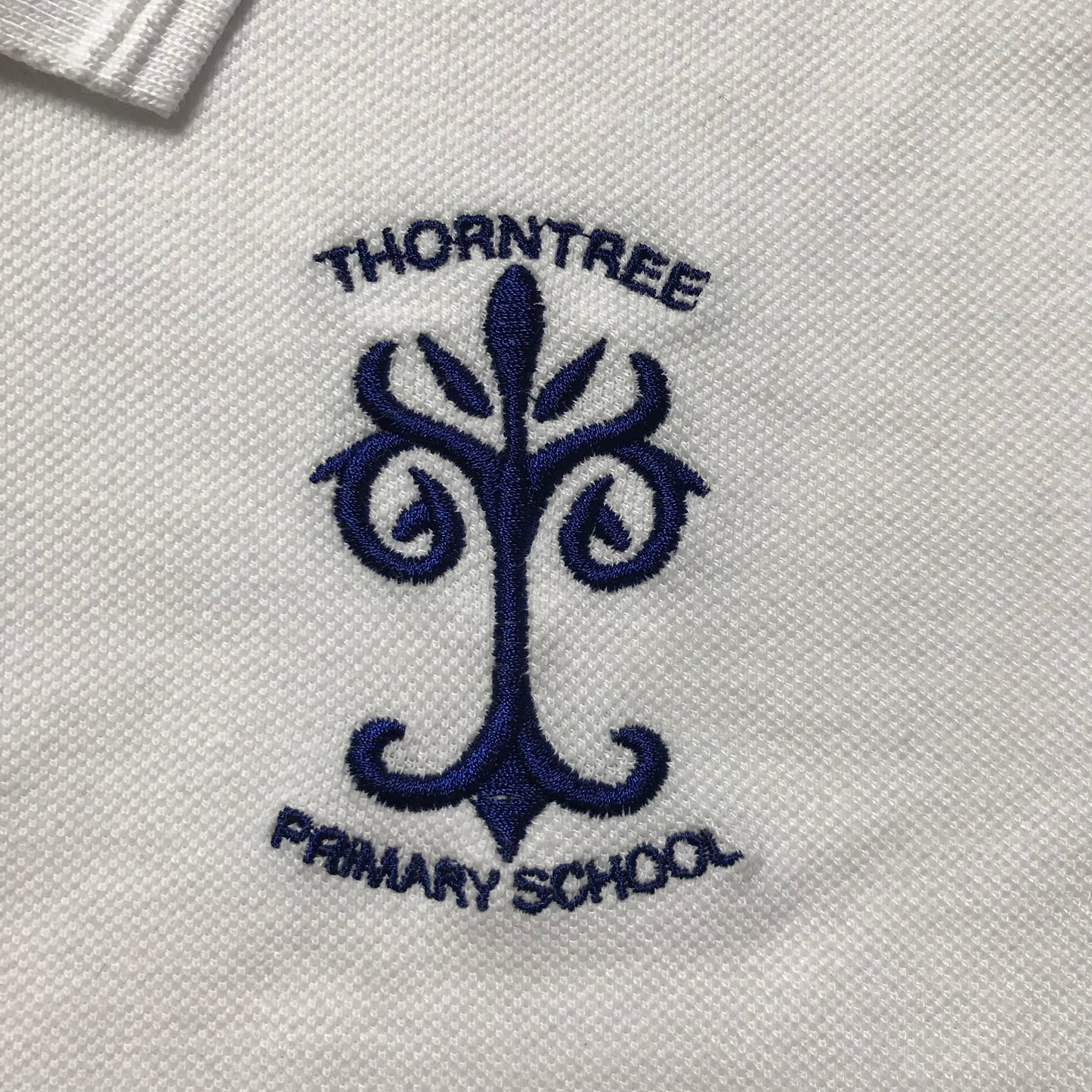 *Thorntree Primary White Polo Shirt