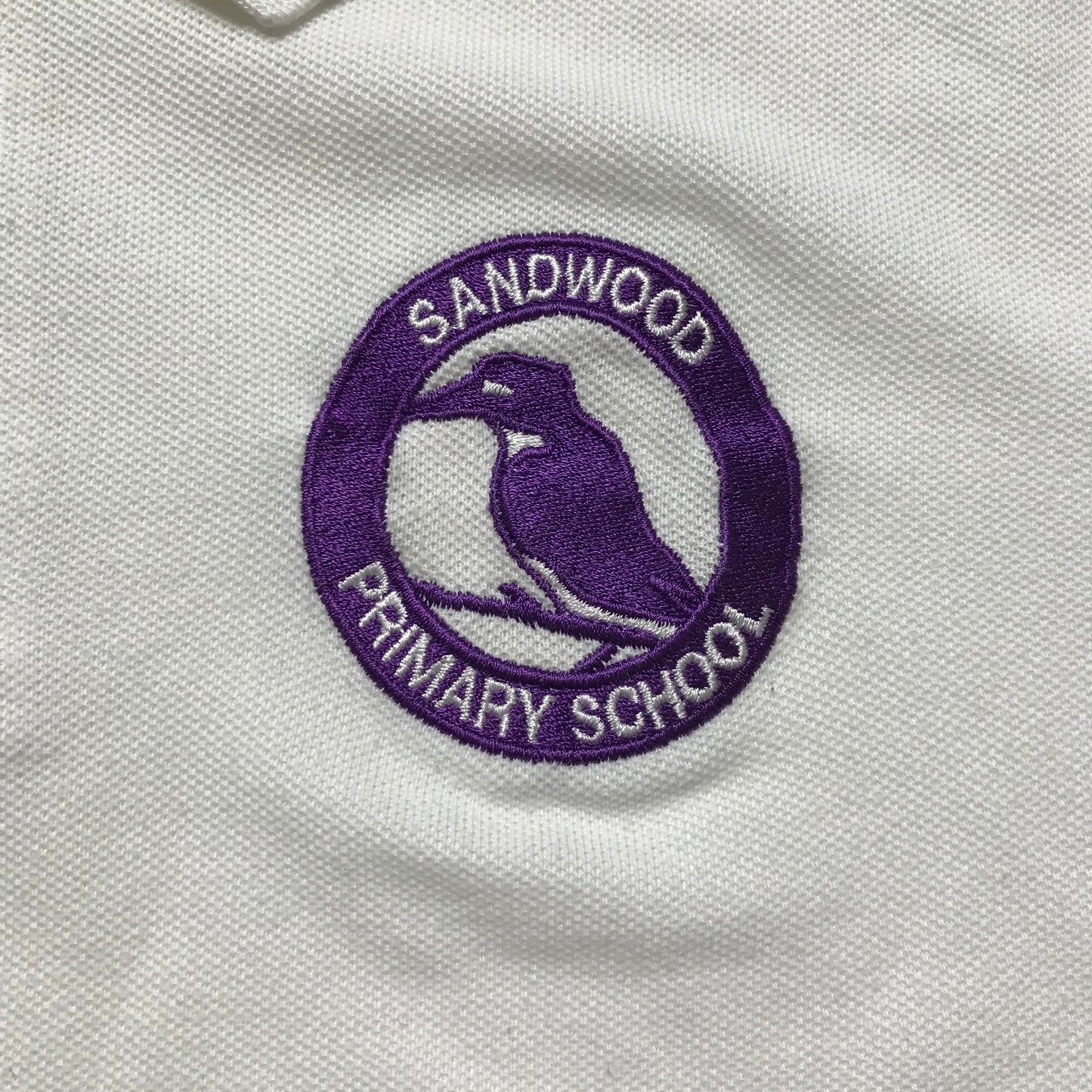 *Sandwood Primary White Polo Shirt
