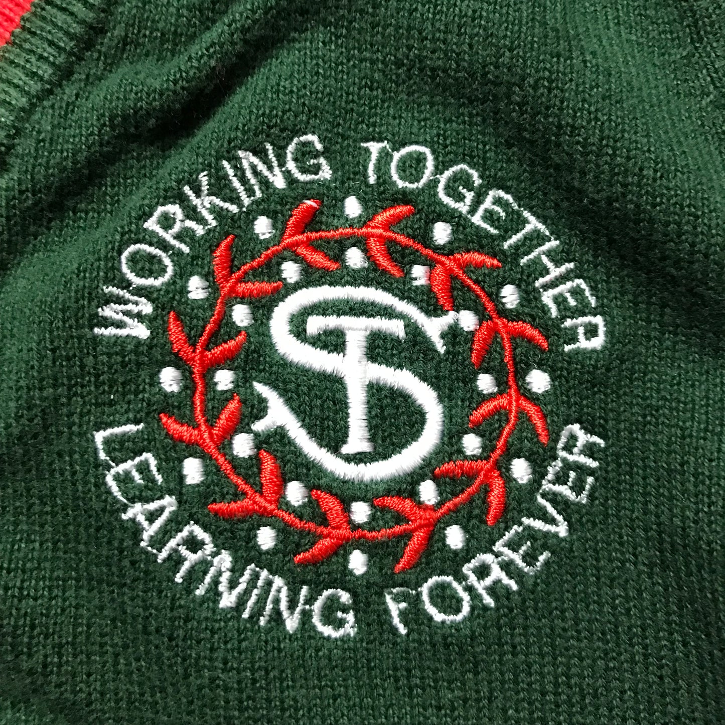 St. Thomas' Primary Green V-neck Cardigan