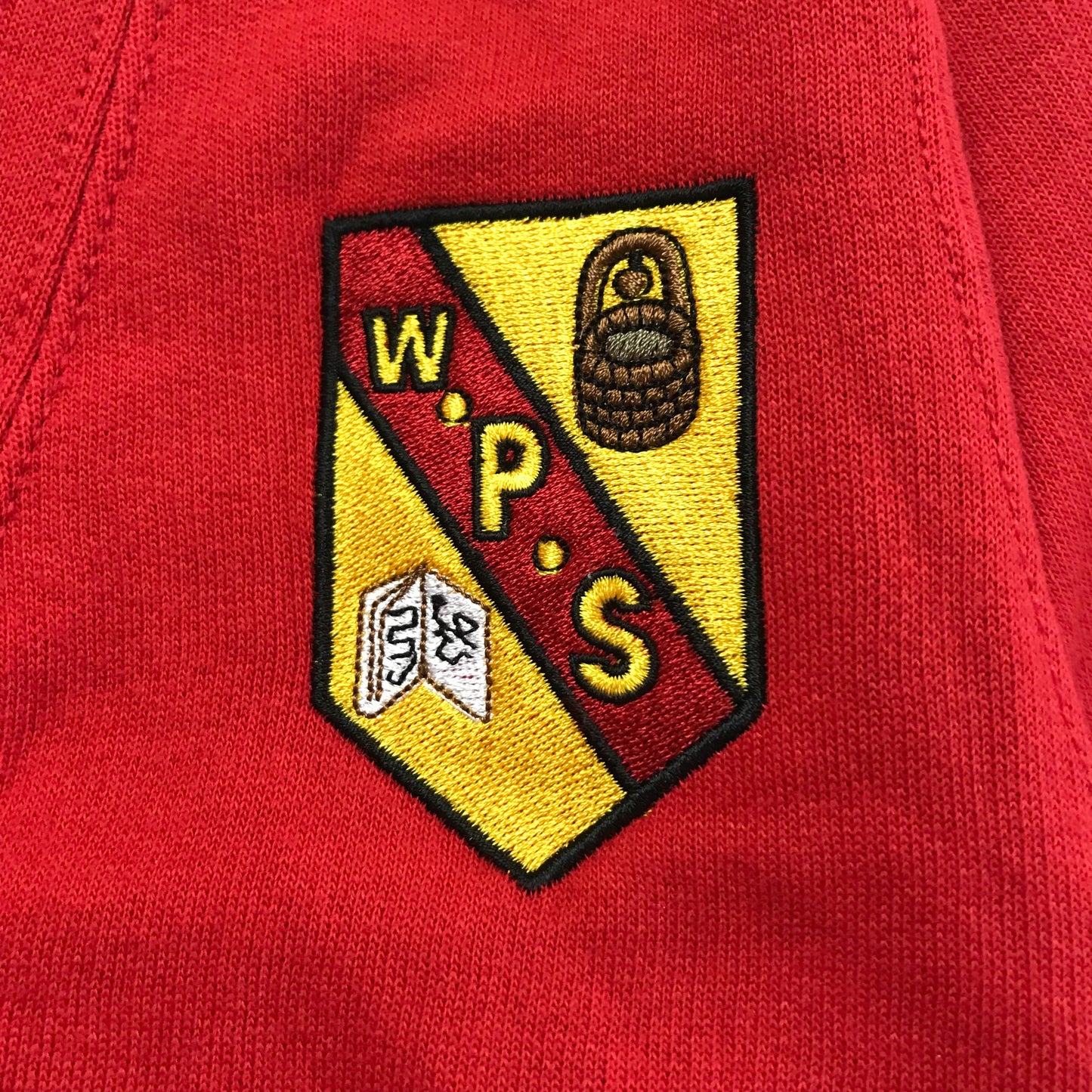 *Wallacewell Primary Red Jersey Cardigan