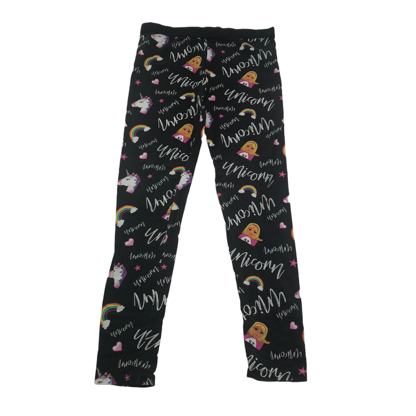 River Island Grey Unicorn Rainbow Leggings Age 11