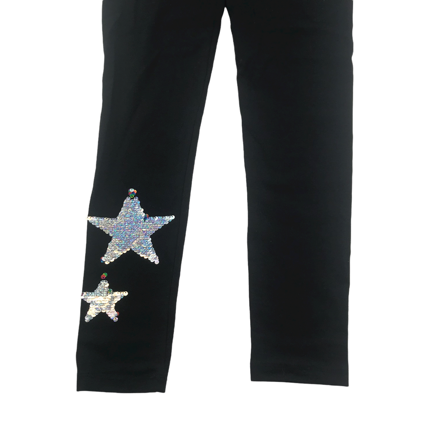 Primark Black Sequin Starry Leggings Age 12