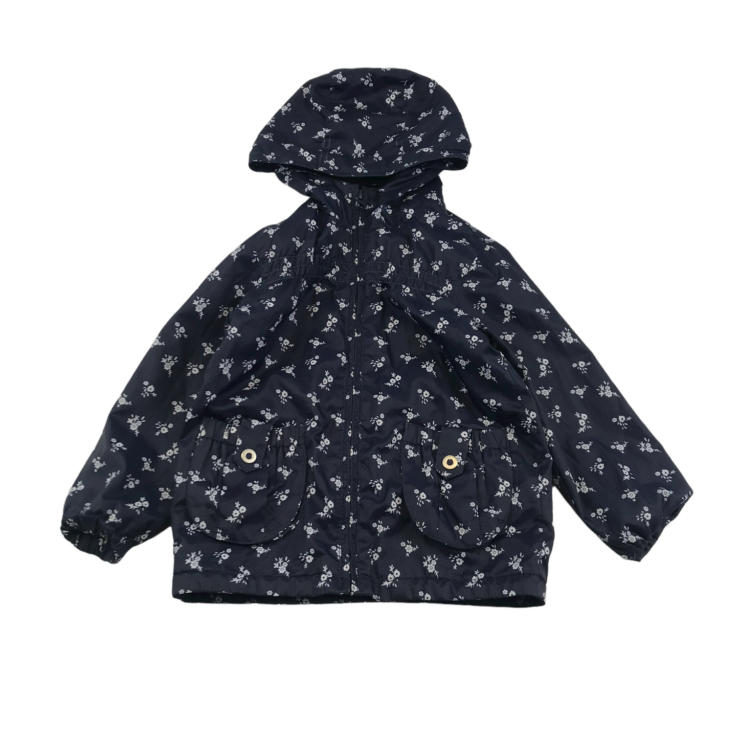St Bernard Navy Blue Floral Light Fleece Lined Jacket Age 4