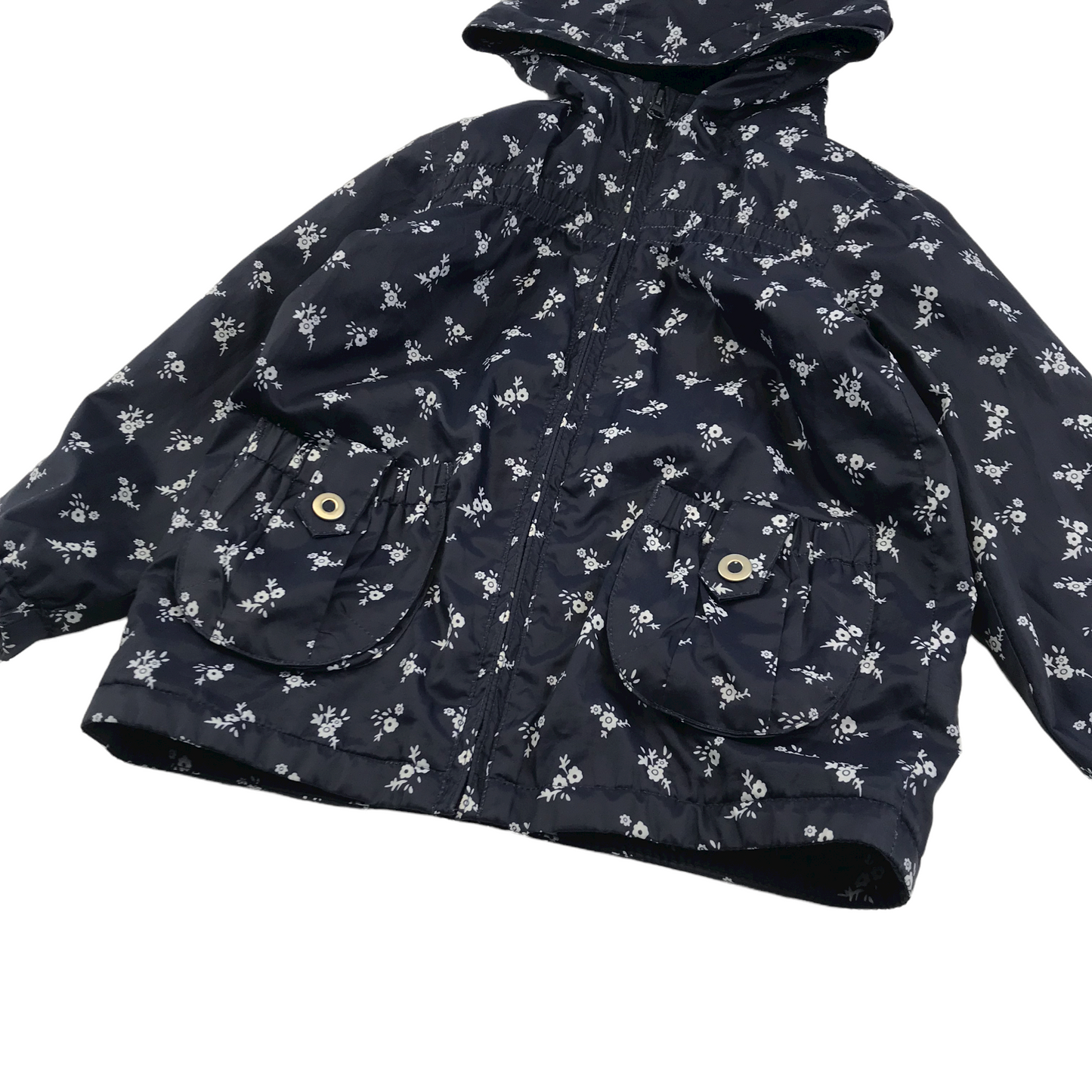 St Bernard Navy Blue Floral Light Fleece Lined Jacket Age 4