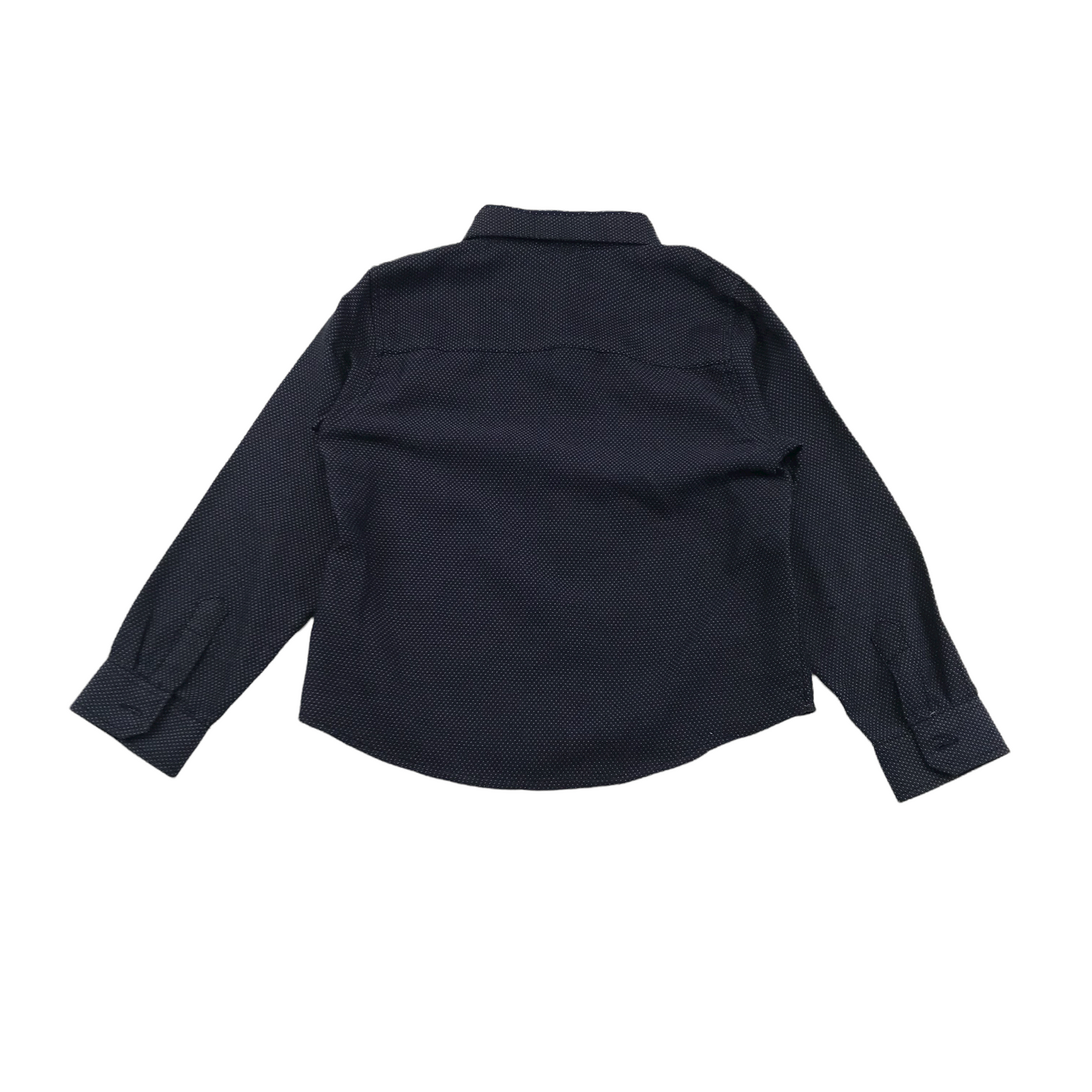 George Navy Blue White Dots and Diamond Shape Pattern Shirt Age 4