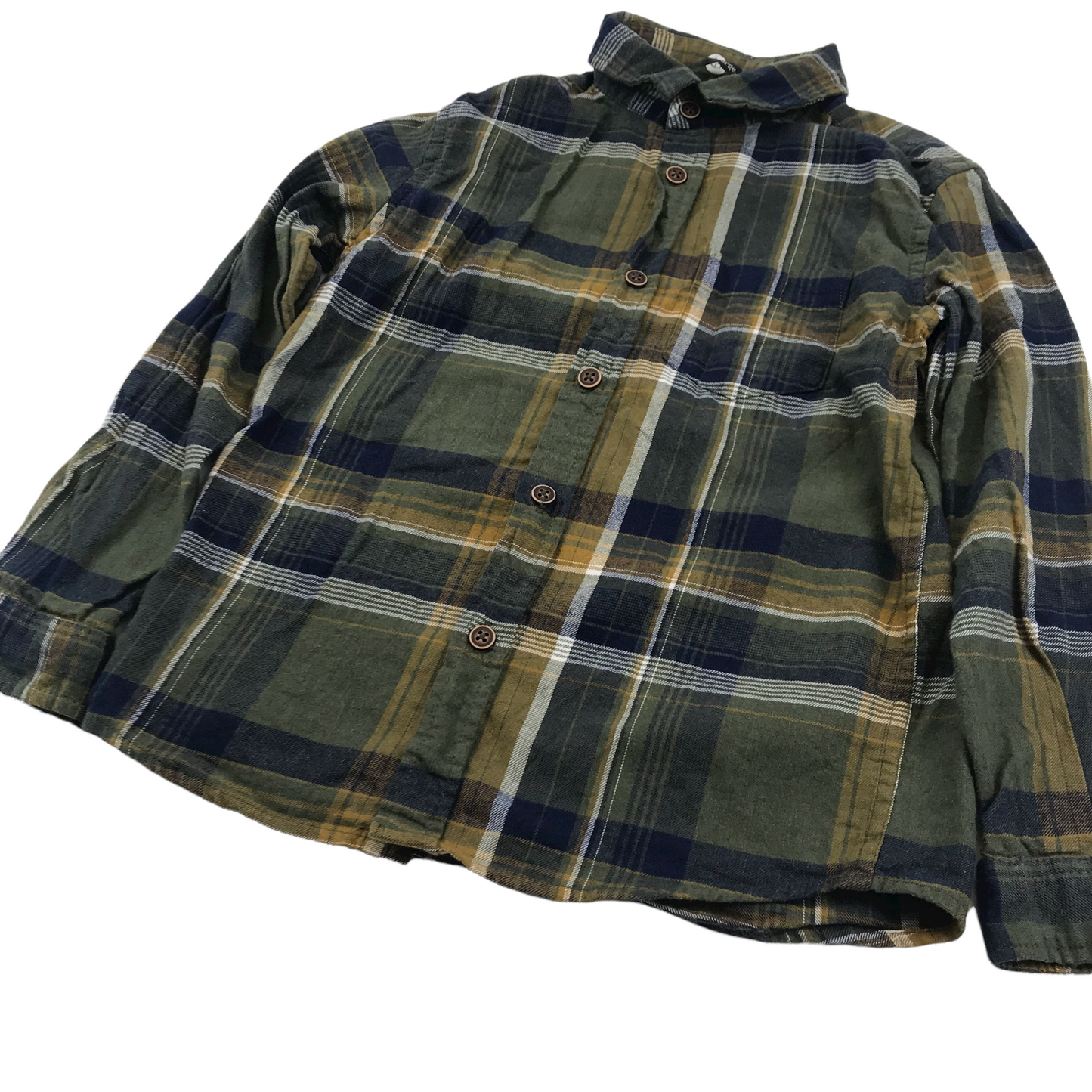 George Green and Navy Checked Shirt Age 6