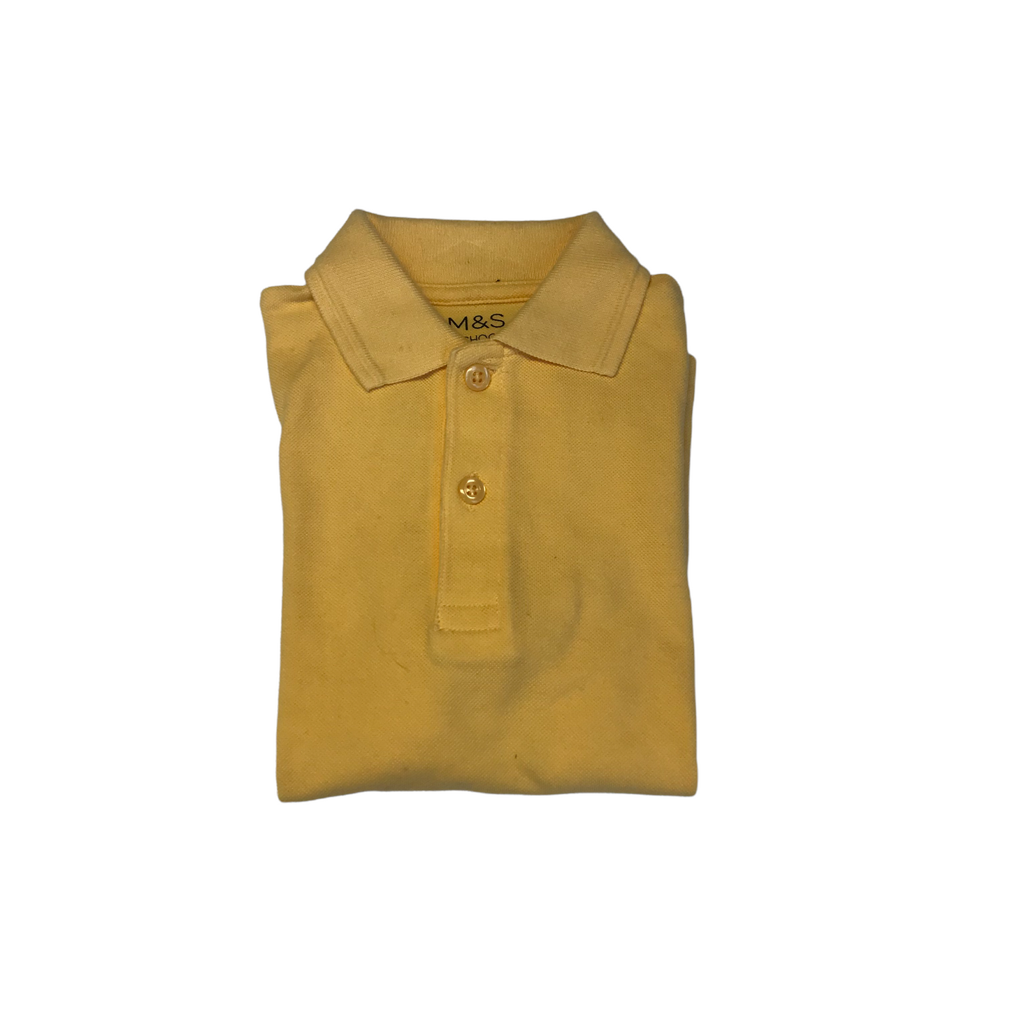 Yellow School Plain Collar Poloshirt