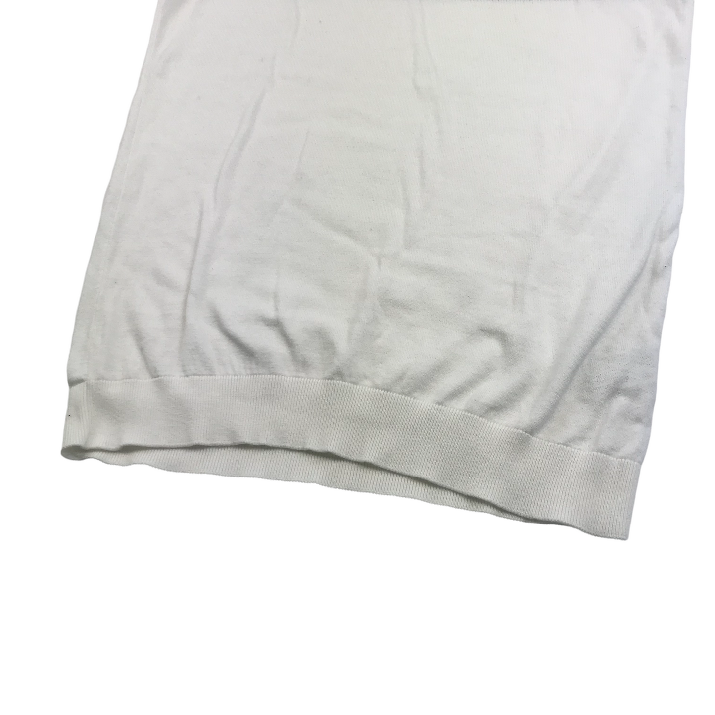 Zara Men White Panelled Knitted Polo T-shirt Men's Size M